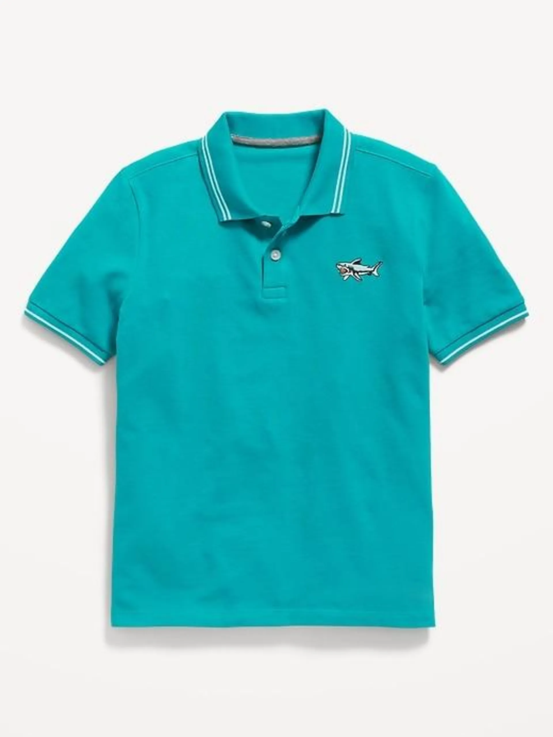 Embroidered Pique Polo Shirt for Boys