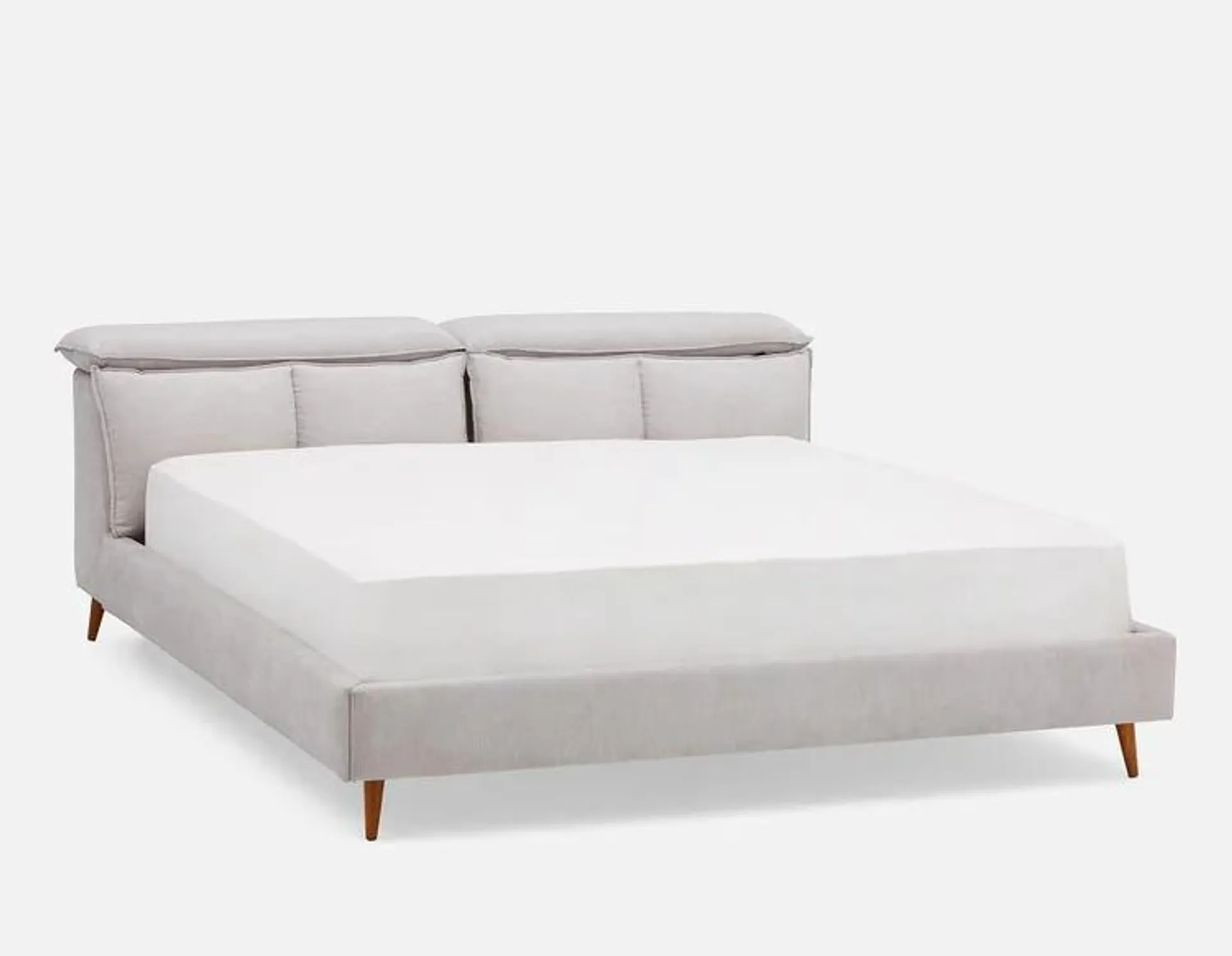 BARTH upholstered king size bed with adjustable headrests