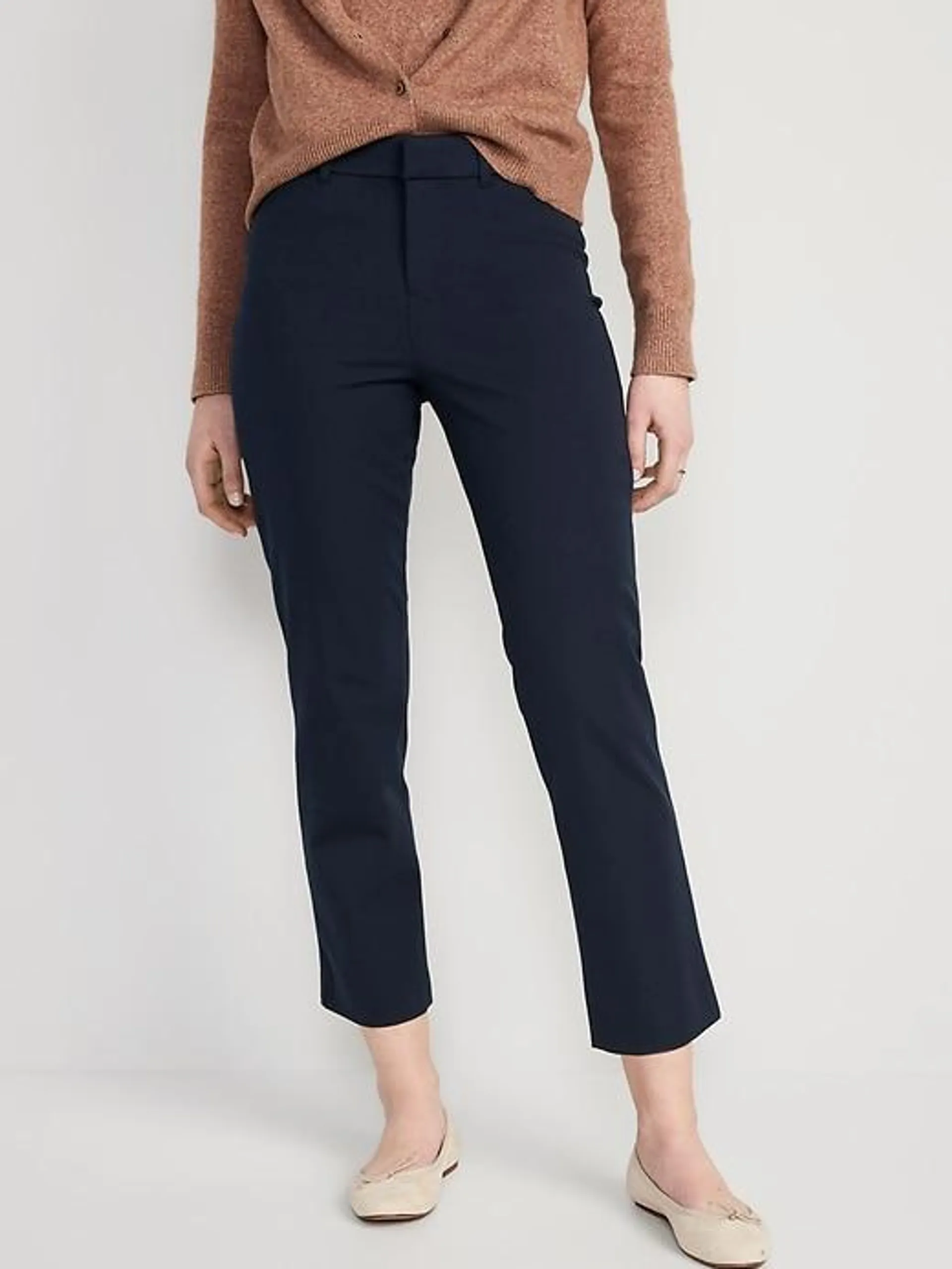 High-Waisted Pixie Straight Pants