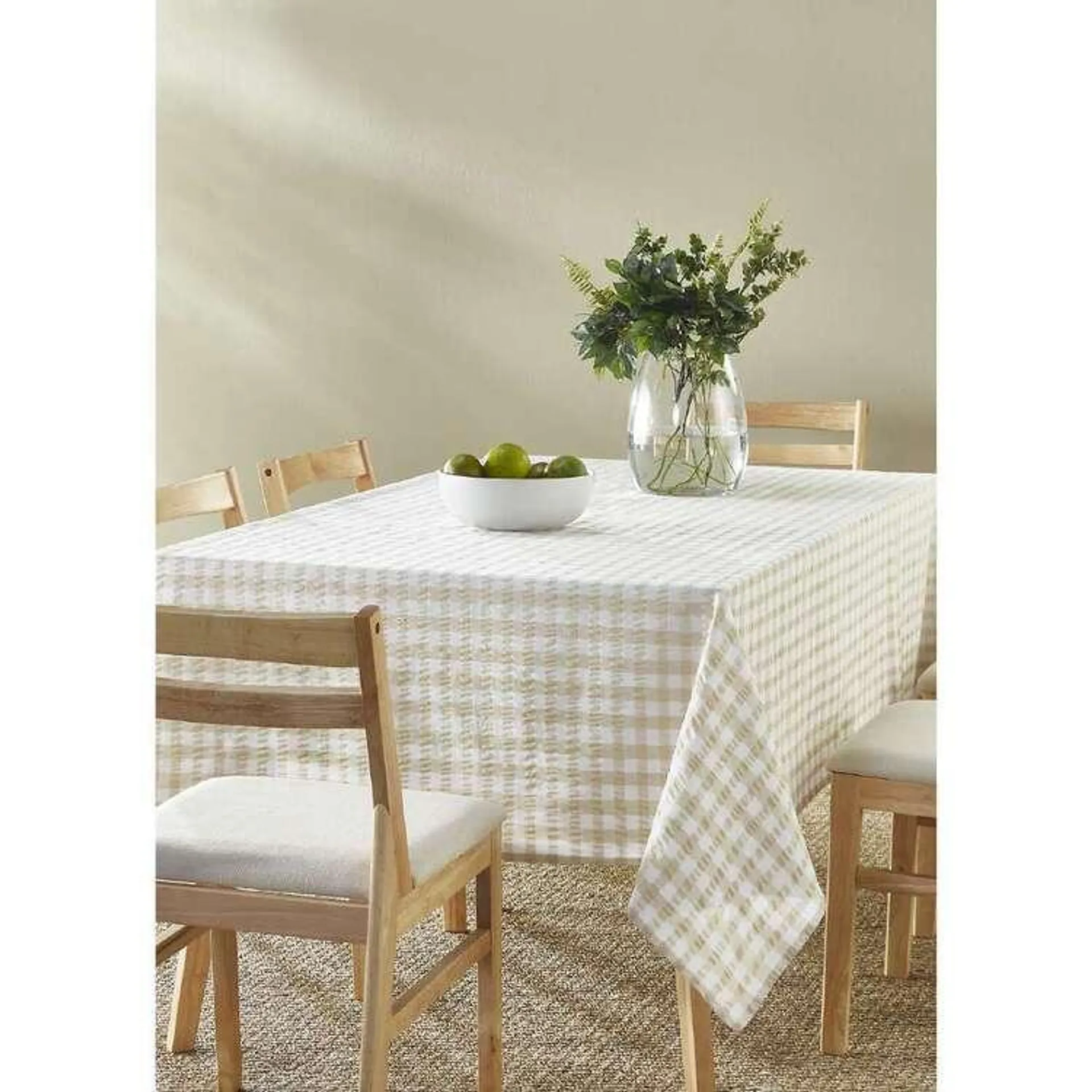 KOO Elsa Tablecloth Taupe & White