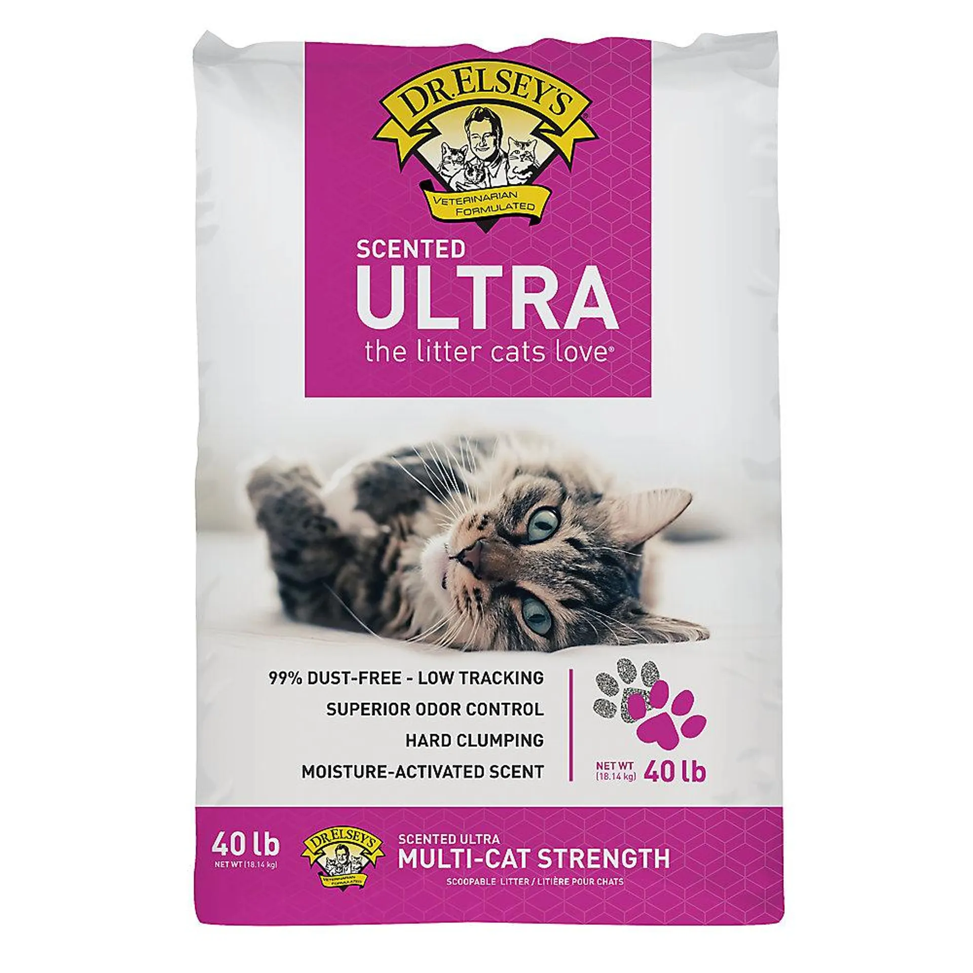 Dr. Elsey's Precious Cat Ultra Clumping Multi-Cat Clay Cat Litter - Scented, Low Dust, Low Tracking