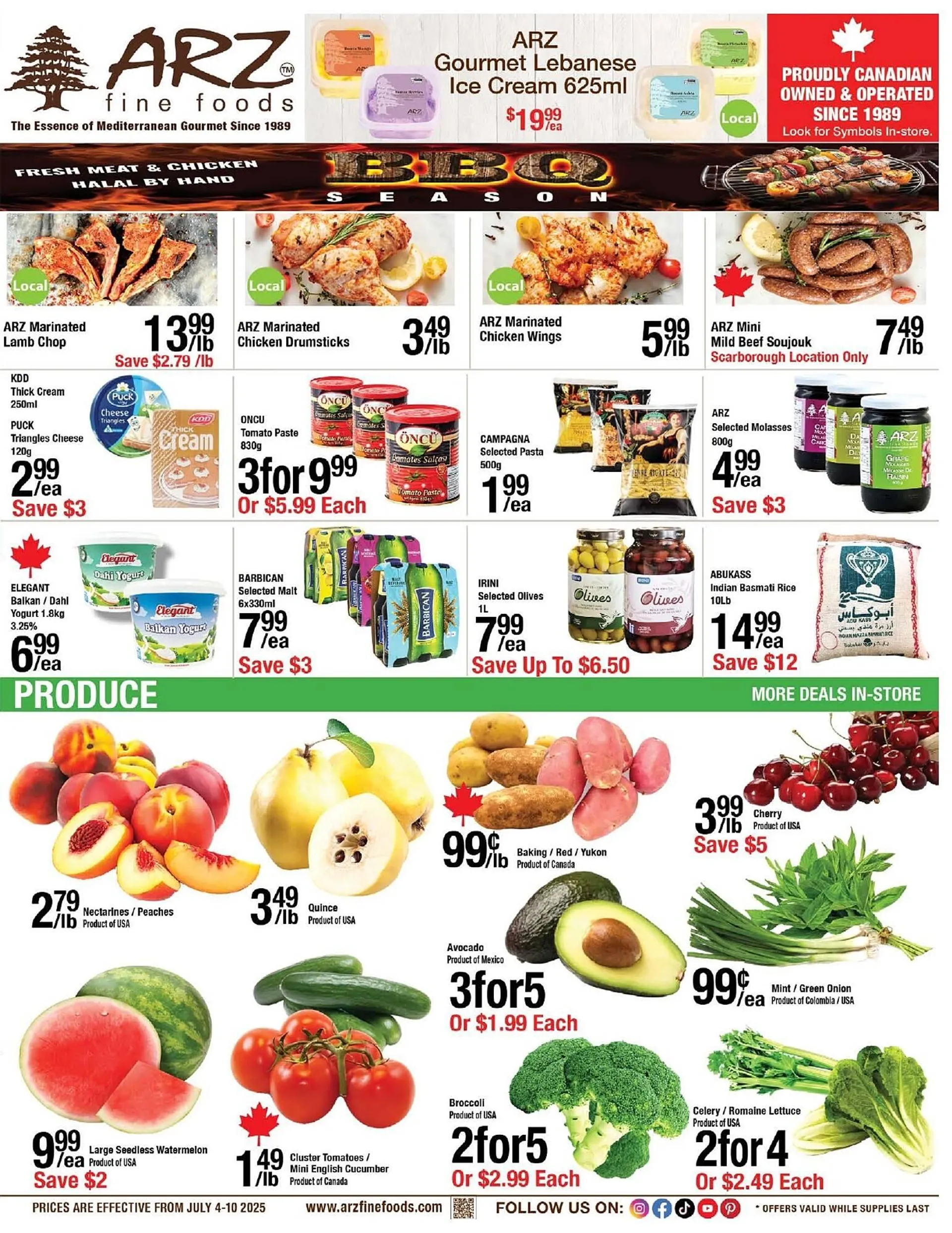 Arz Fine Foods flyer from July 4 to July 10 2025 - flyer page 1
