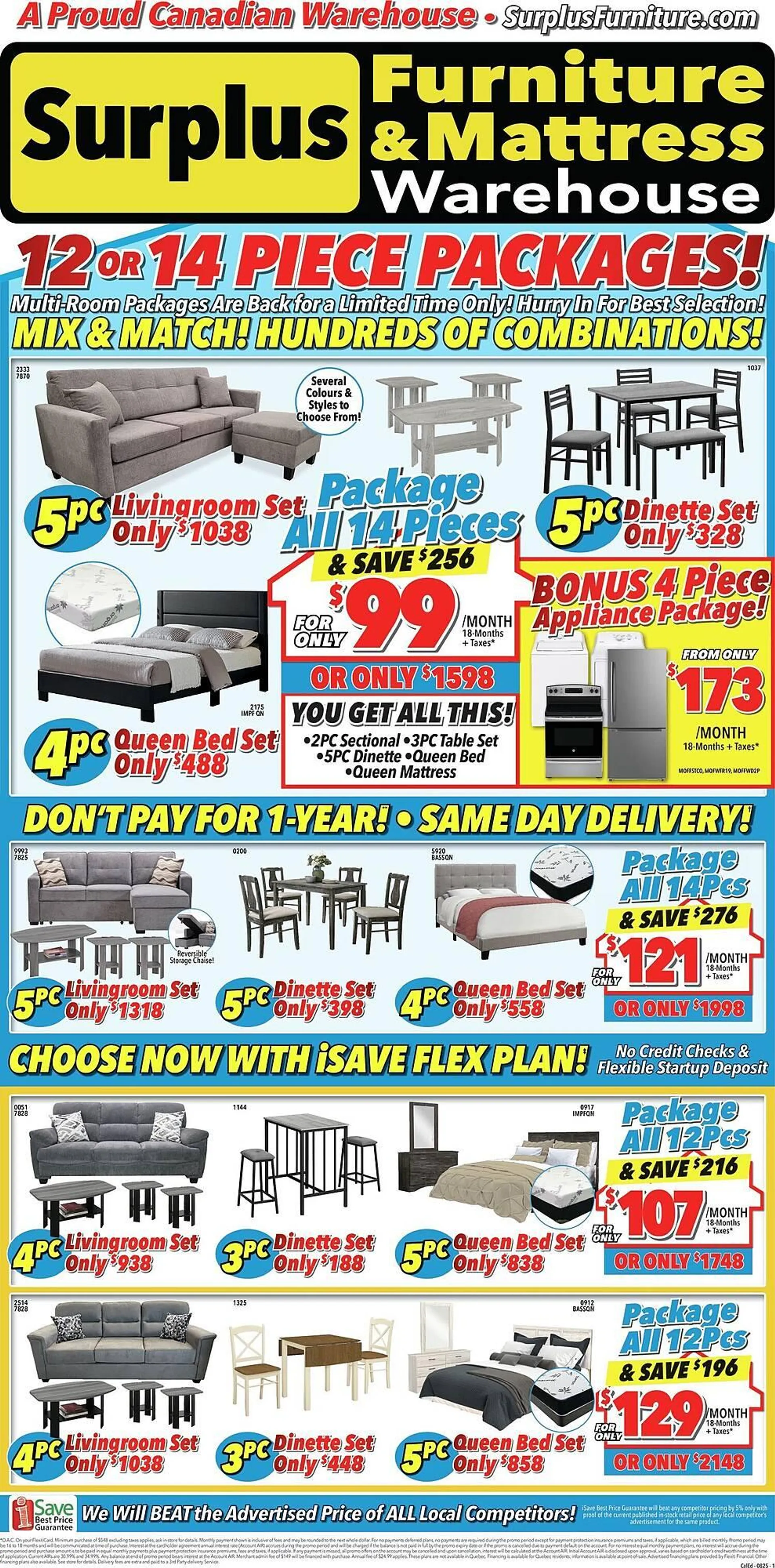 Surplus Furniture flyer from July 28 to August 5 2025 - flyer page 1