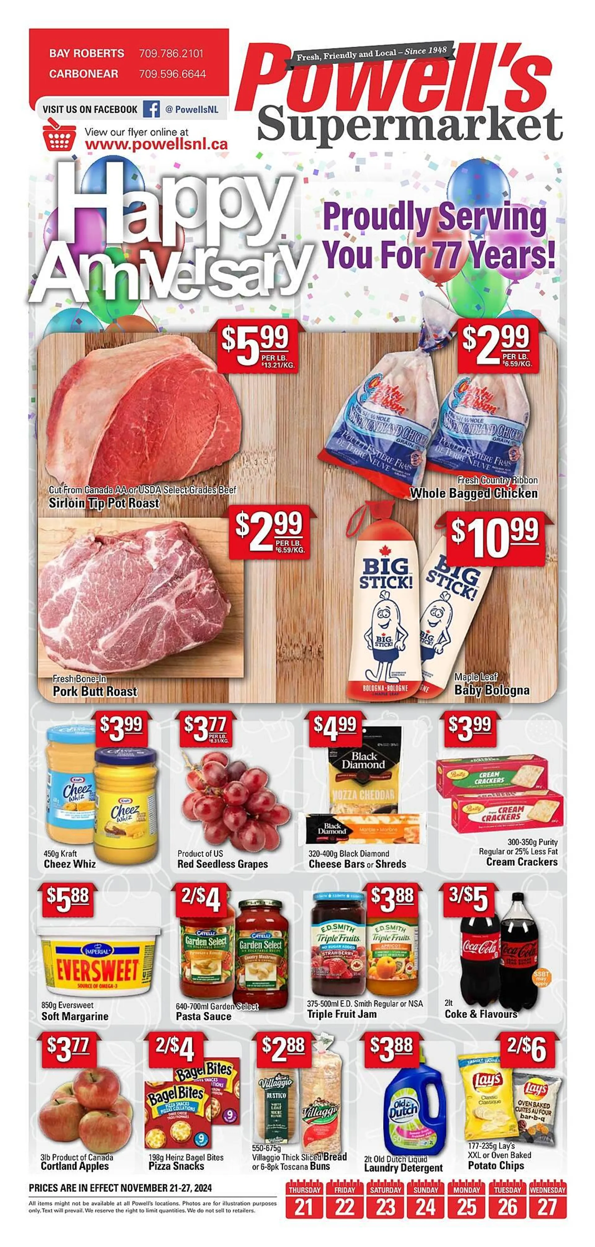 Powells Supermarket flyer - 1