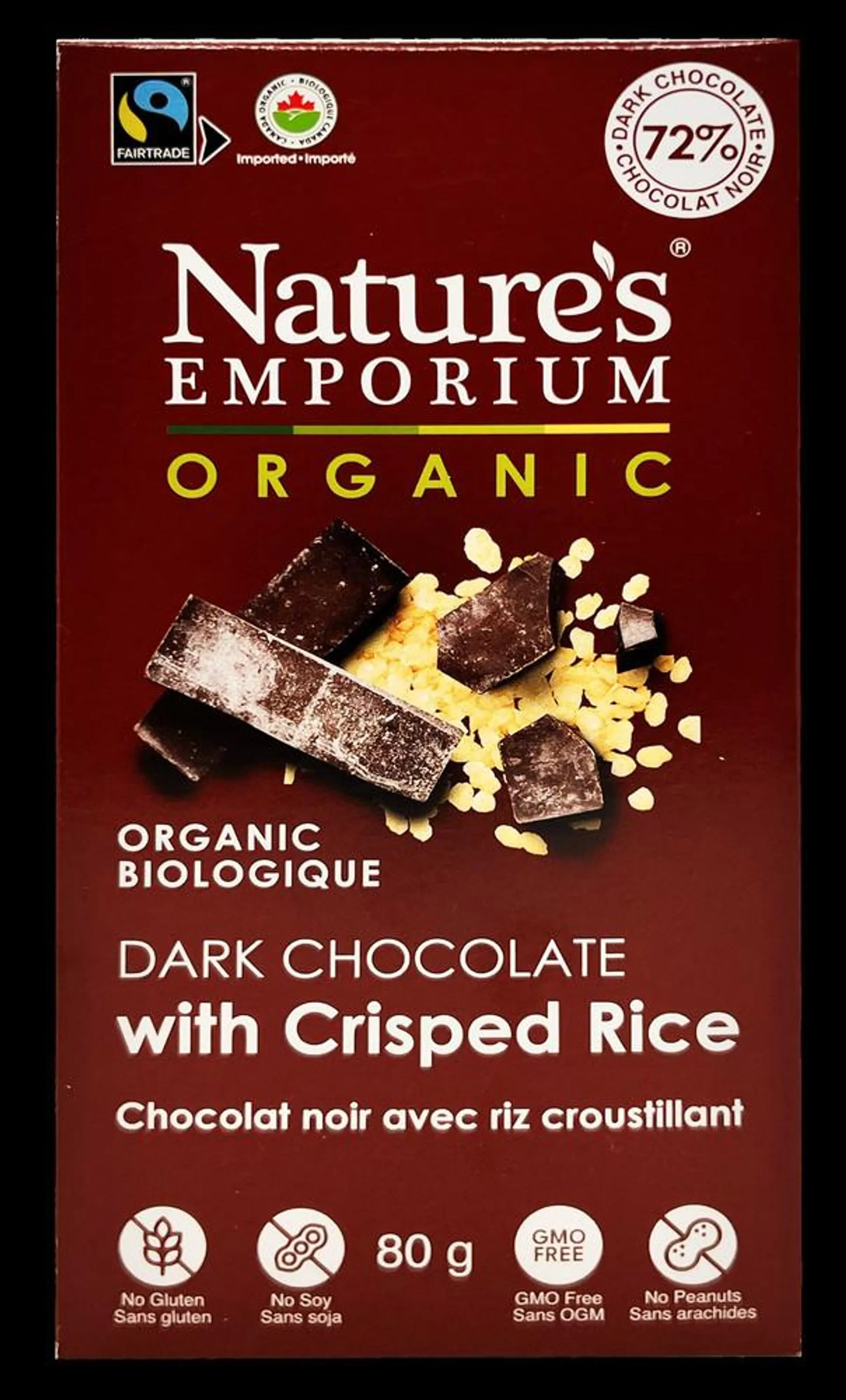 Nature's Emporium Organic Dark Chocolate with Crisped Rice