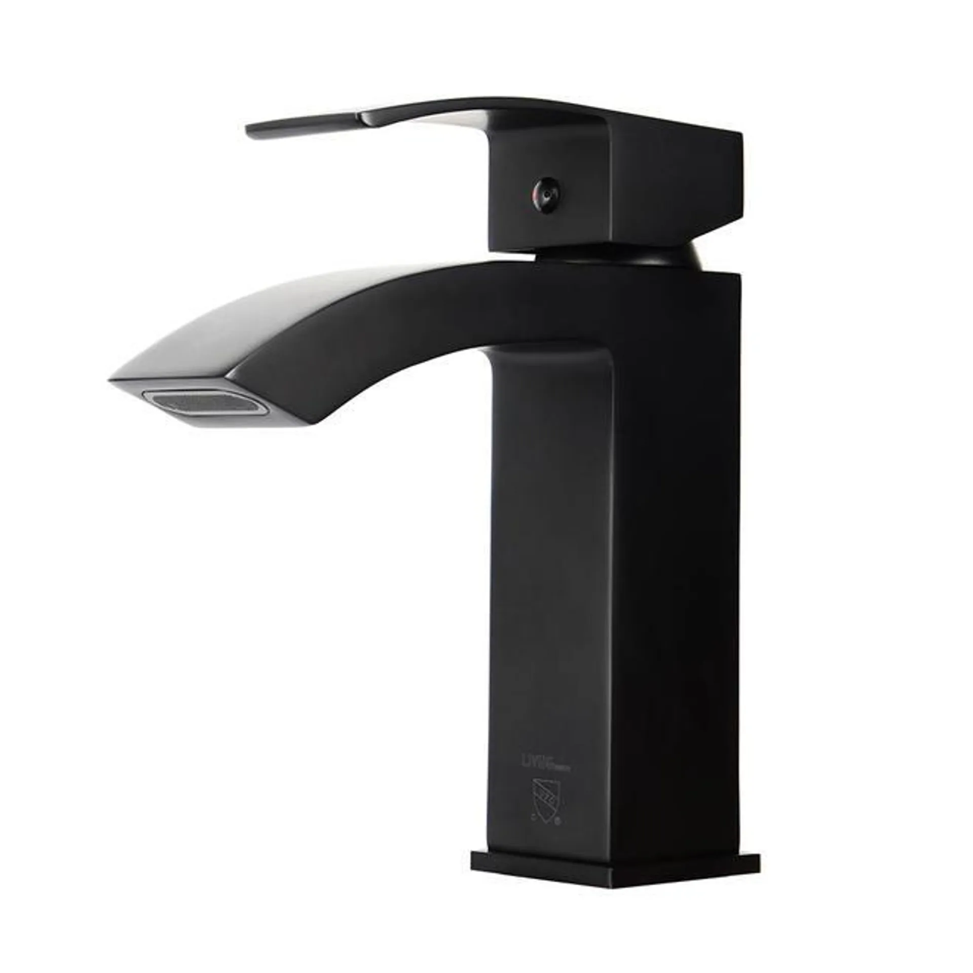 Lead Free Brass Single Handle Bathroom Basin Waterfall Faucet, Matt Black - LIVINGbasics®