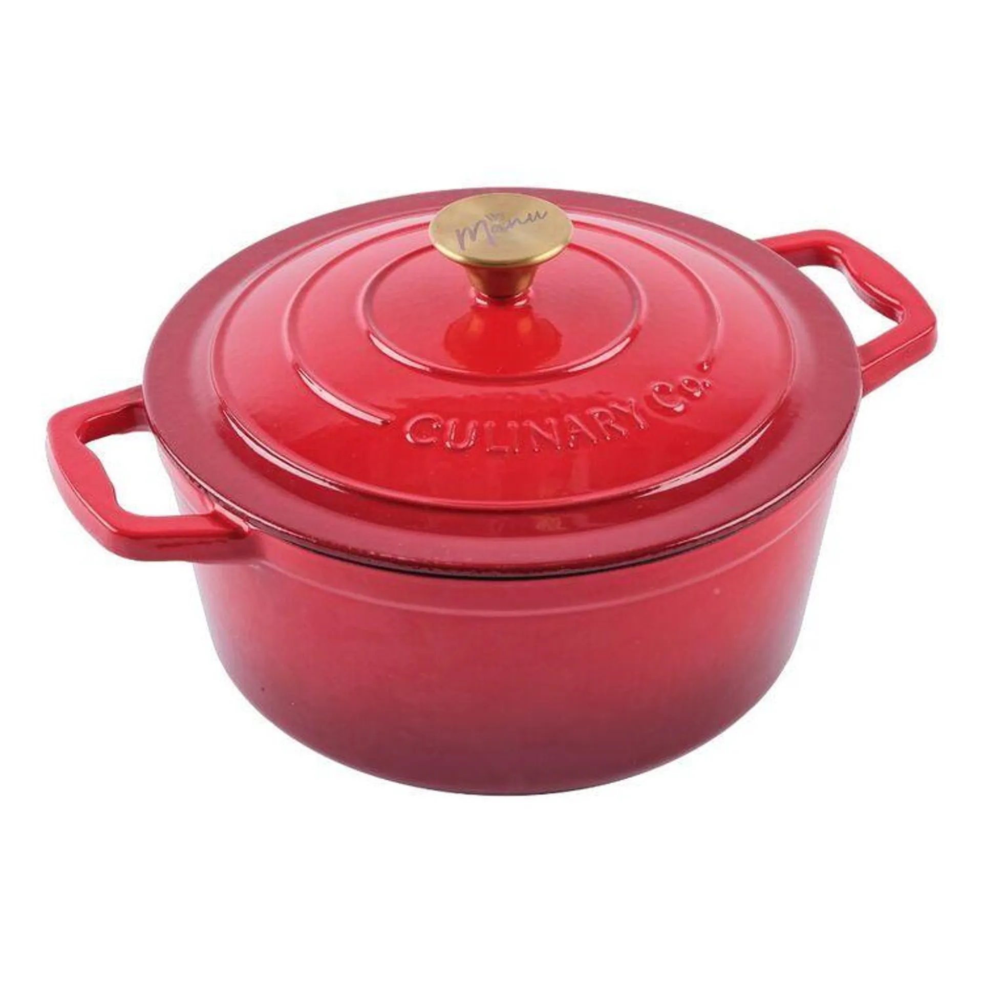 Culinary Co By Manu Cast Iron Casserole Red 4.7 L