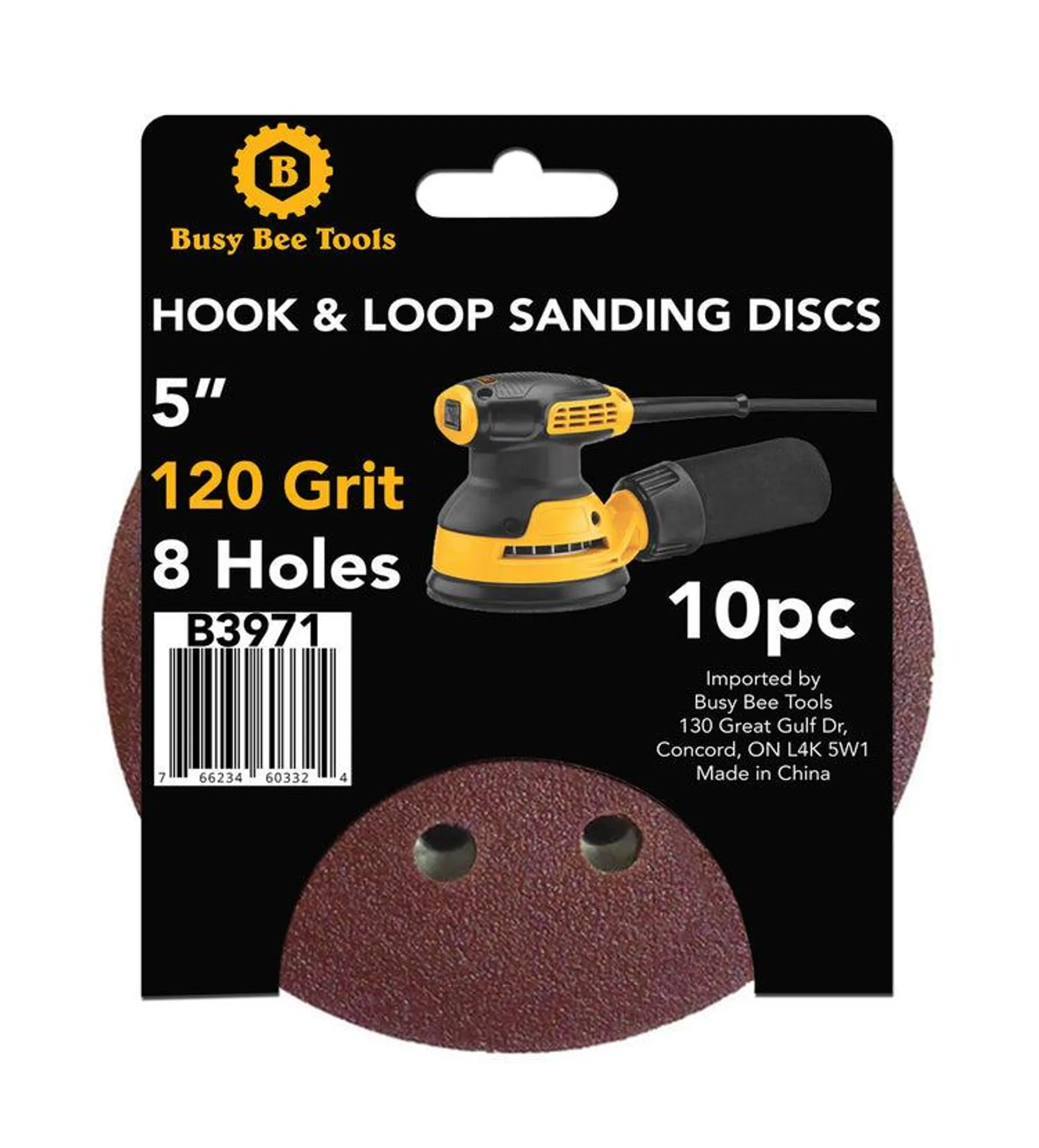 5" SANDING DISC 10PC 120G