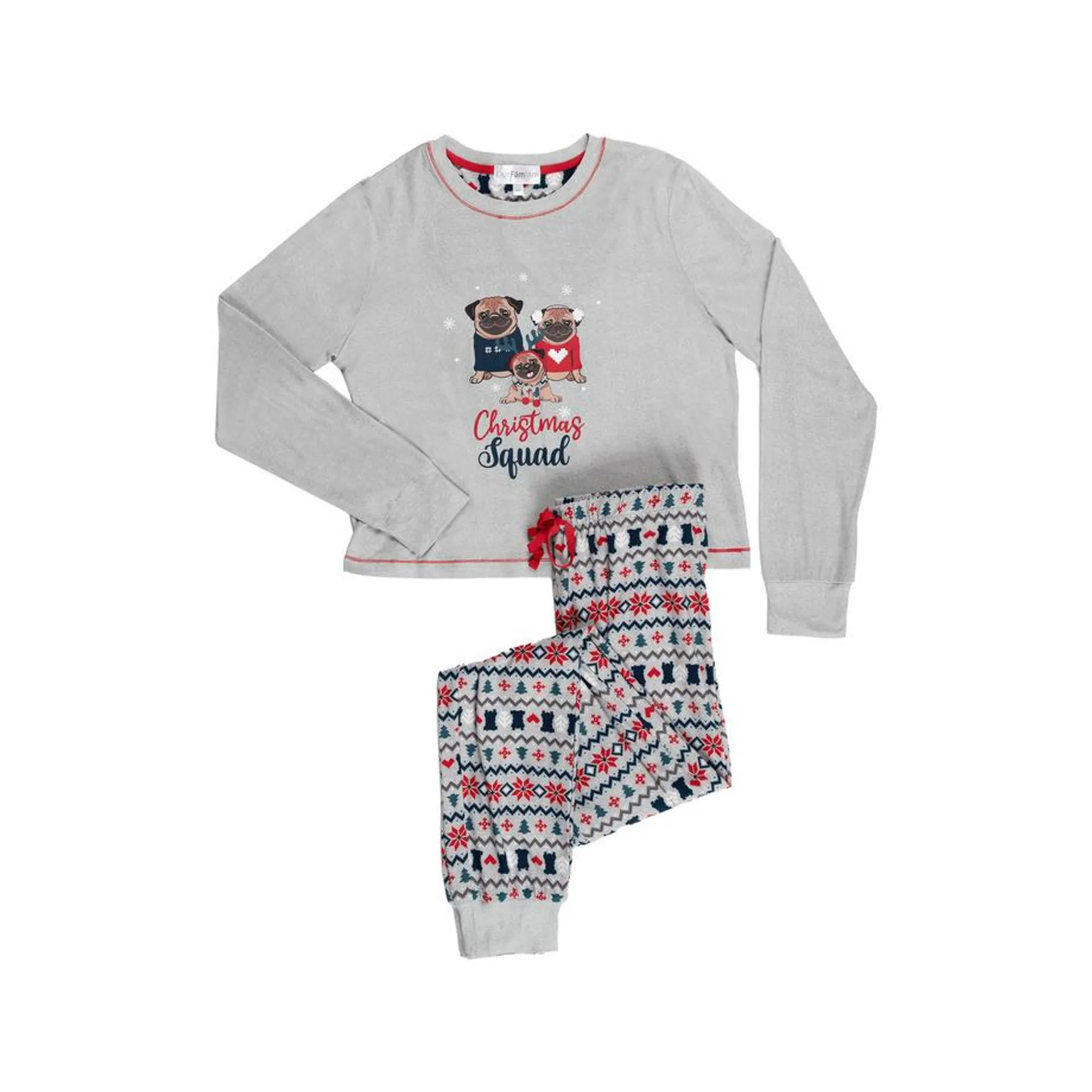 Matching family, ultra soft long sleeve PJ set - Christmas Squad