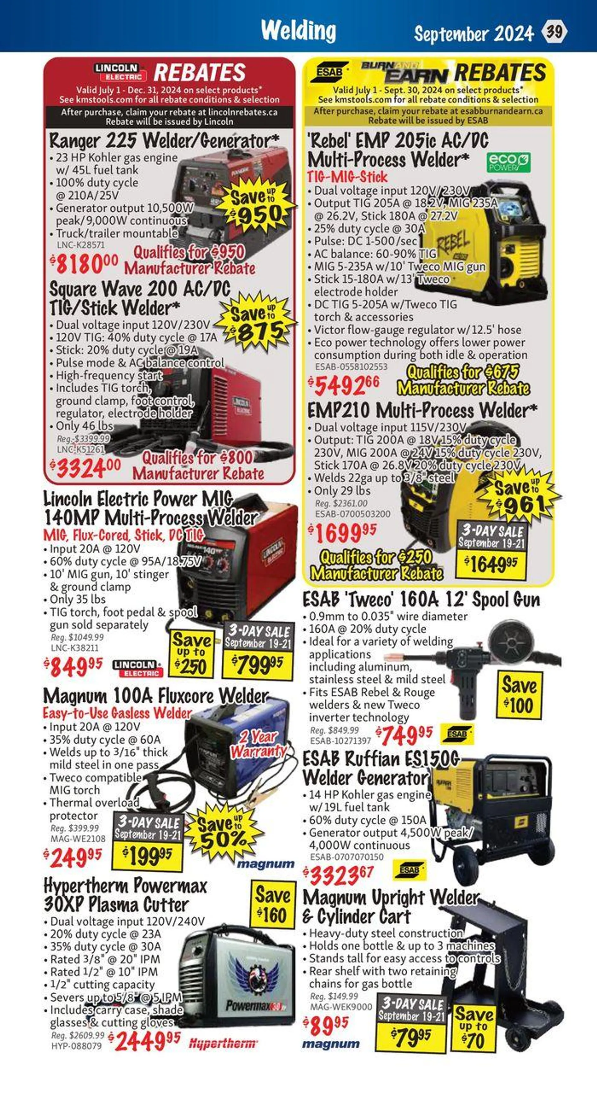 KMS Tools  from September 3 to September 17 2024 - flyer page 39