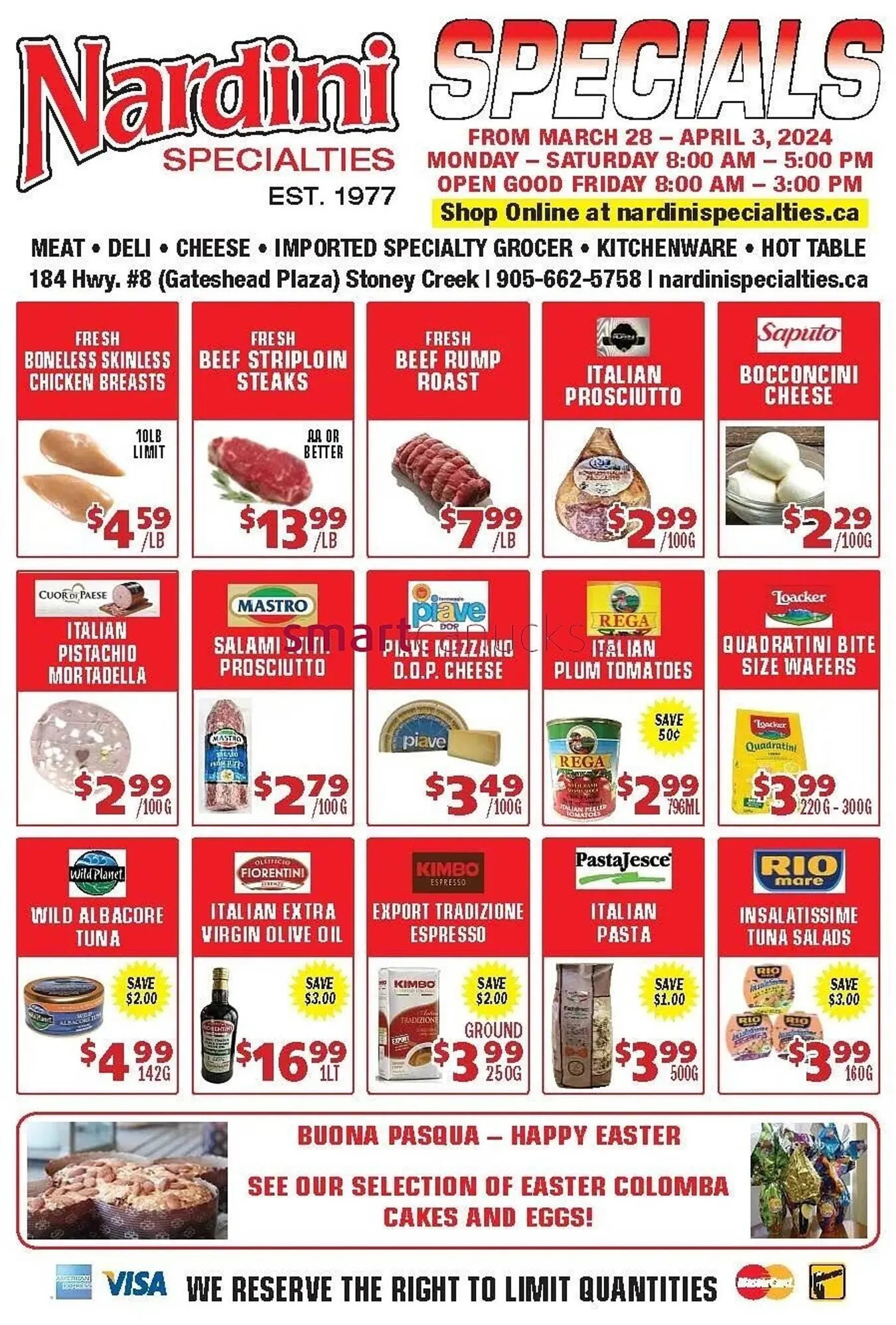 Nardini Specialties flyer from March 28 to April 3 2024 - flyer page 1