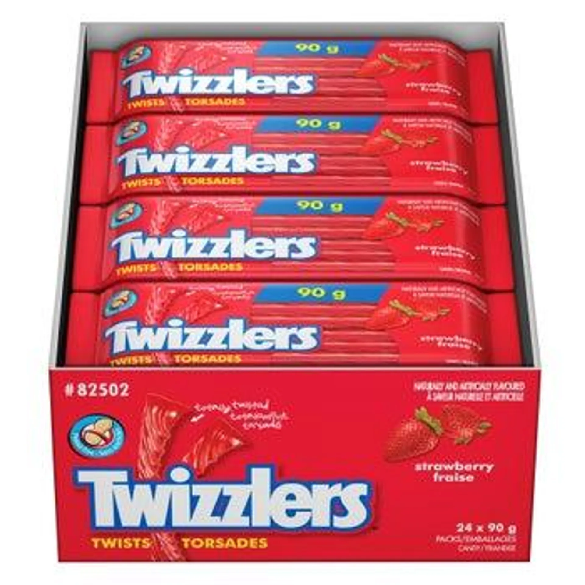 Twizzlers Twists, Strawberry Candy, 24 × 90 g