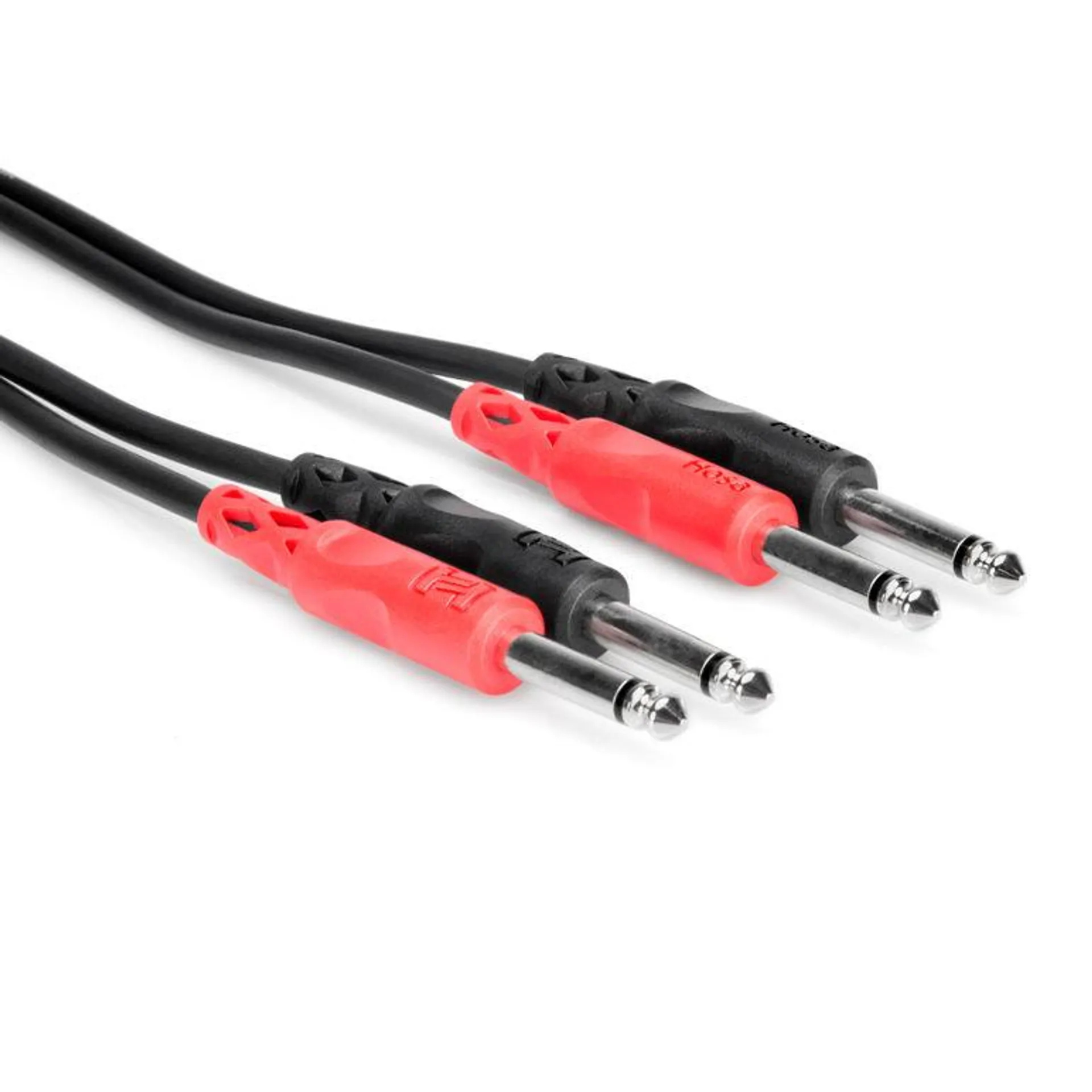 Hosa 2X 1/4" TS to 1/4" TS Cable, 3M