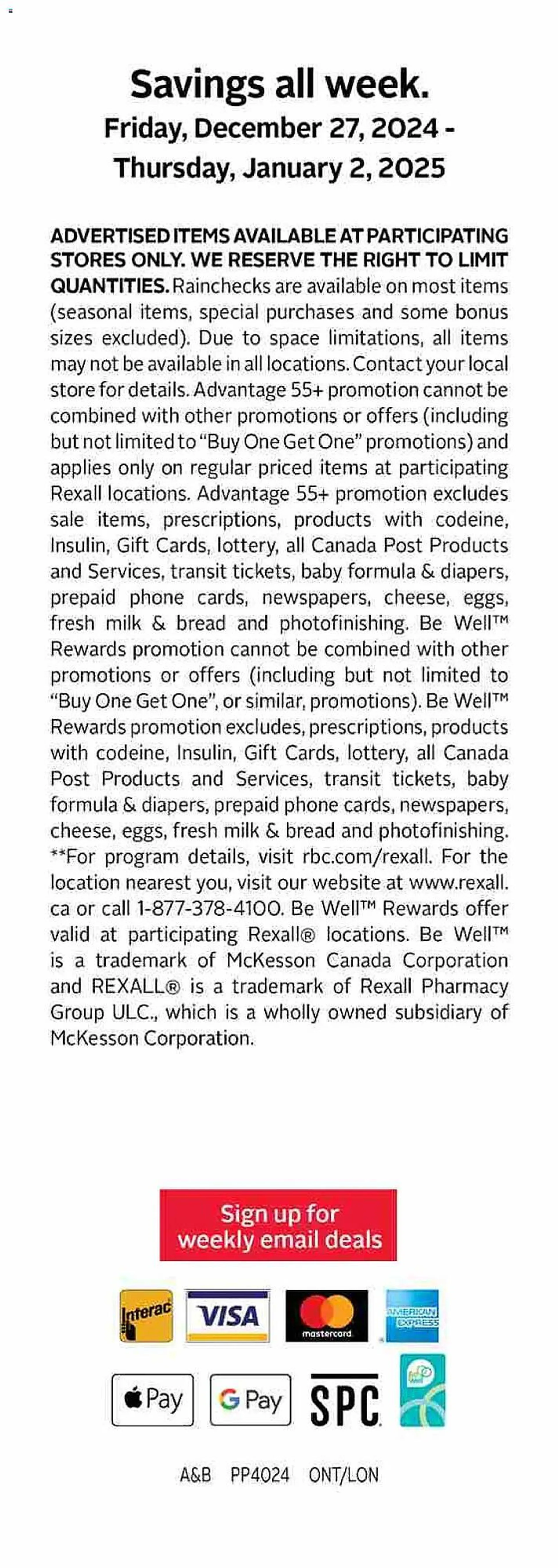 Rexall flyer from December 27 to January 2 2025 - flyer page 18