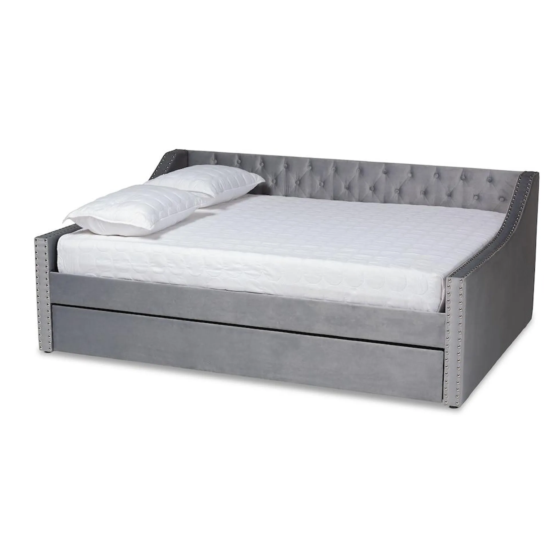 Raphael Full Daybed with Trundle in Grey