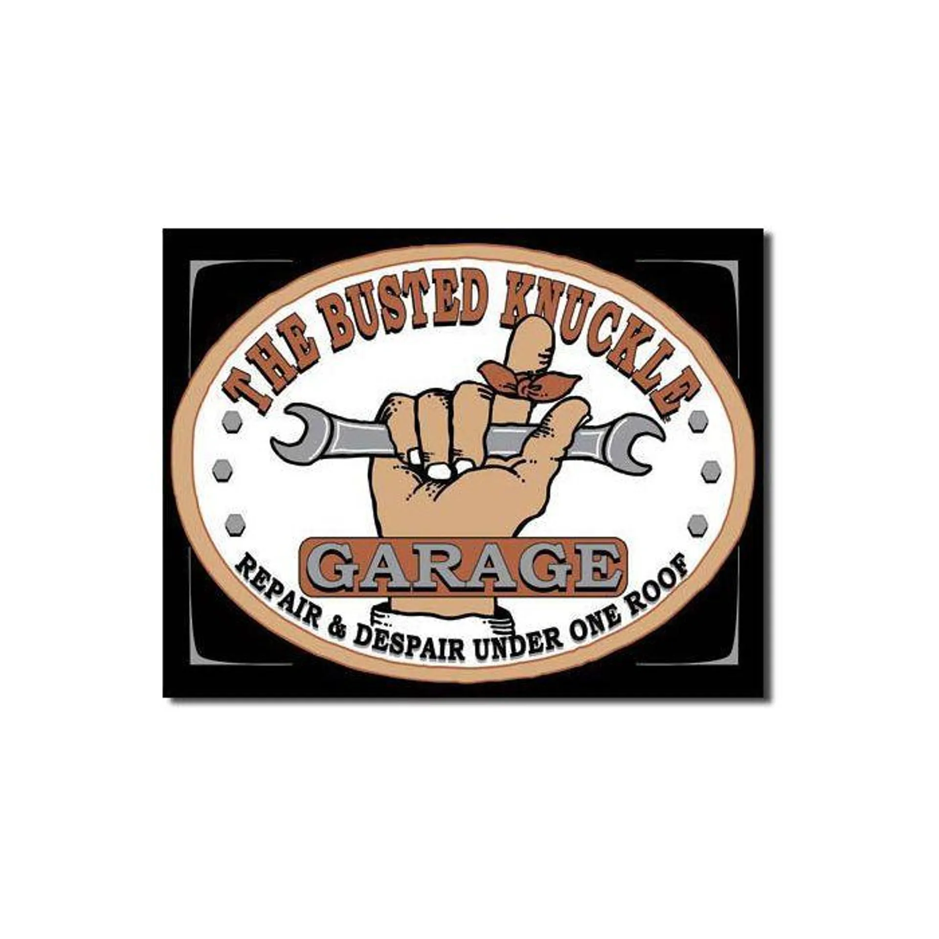 Busted Knuckle Garage Tin Sign