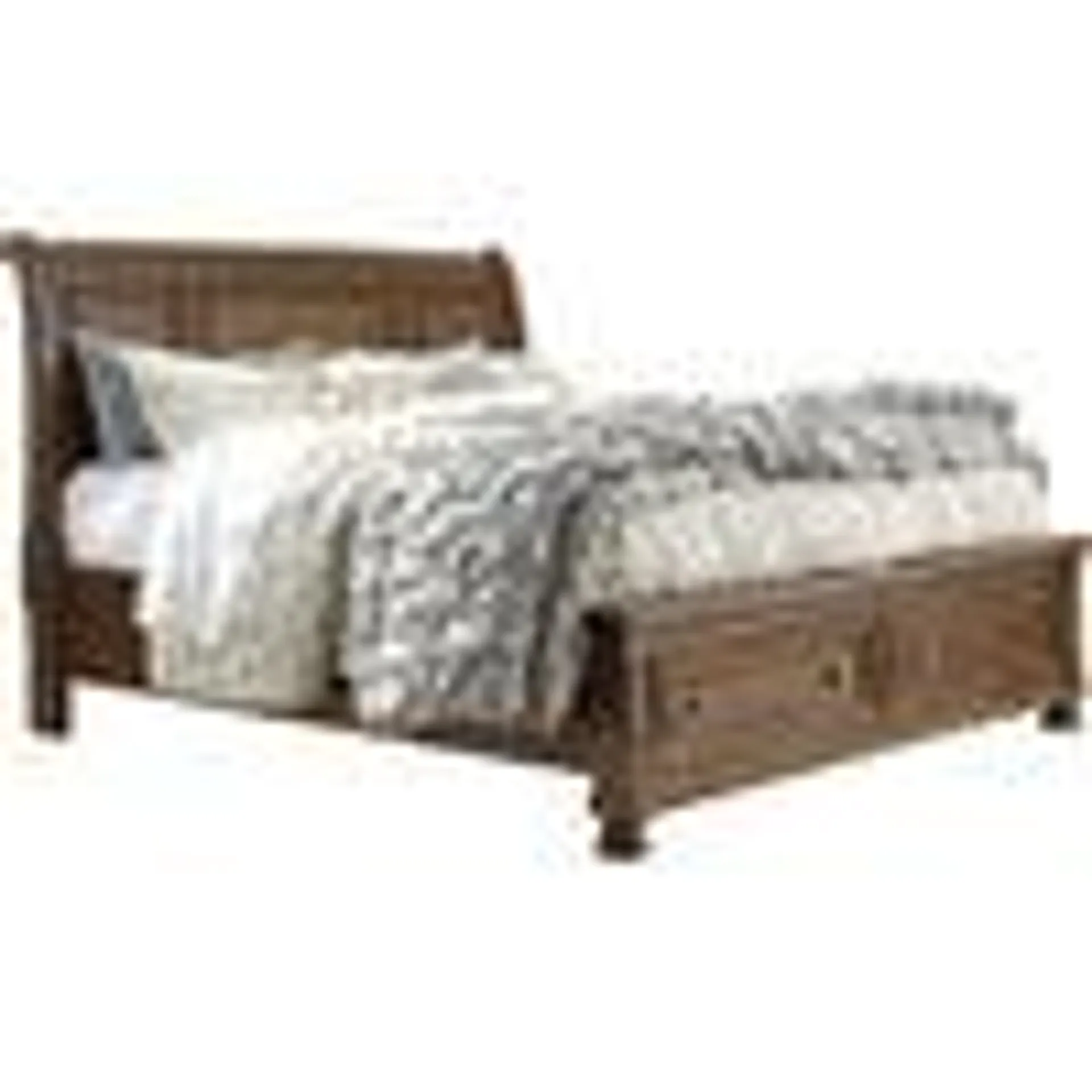 Flynnter King Storage Bed - Medium Brown