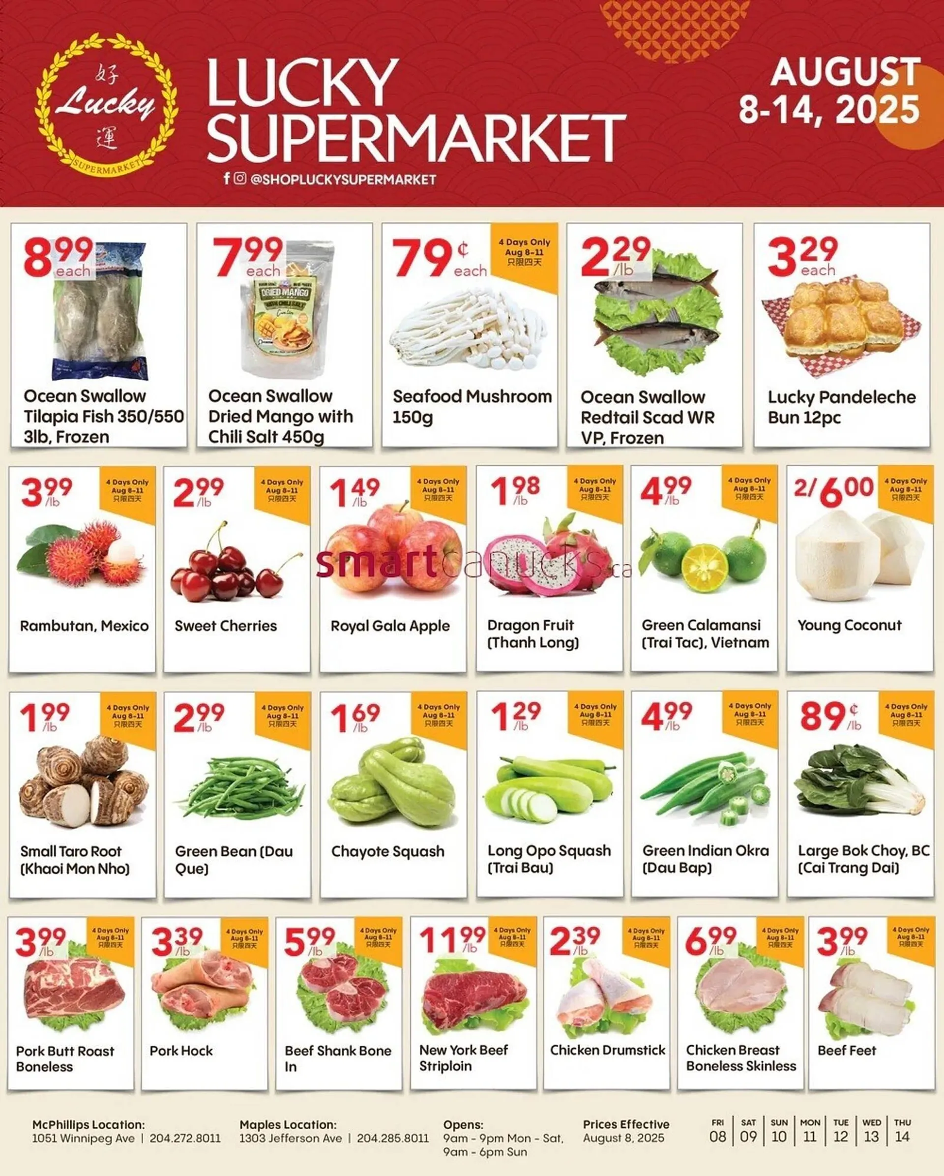 Lucky Supermarket flyer from August 8 to August 14 2025 - flyer page 1