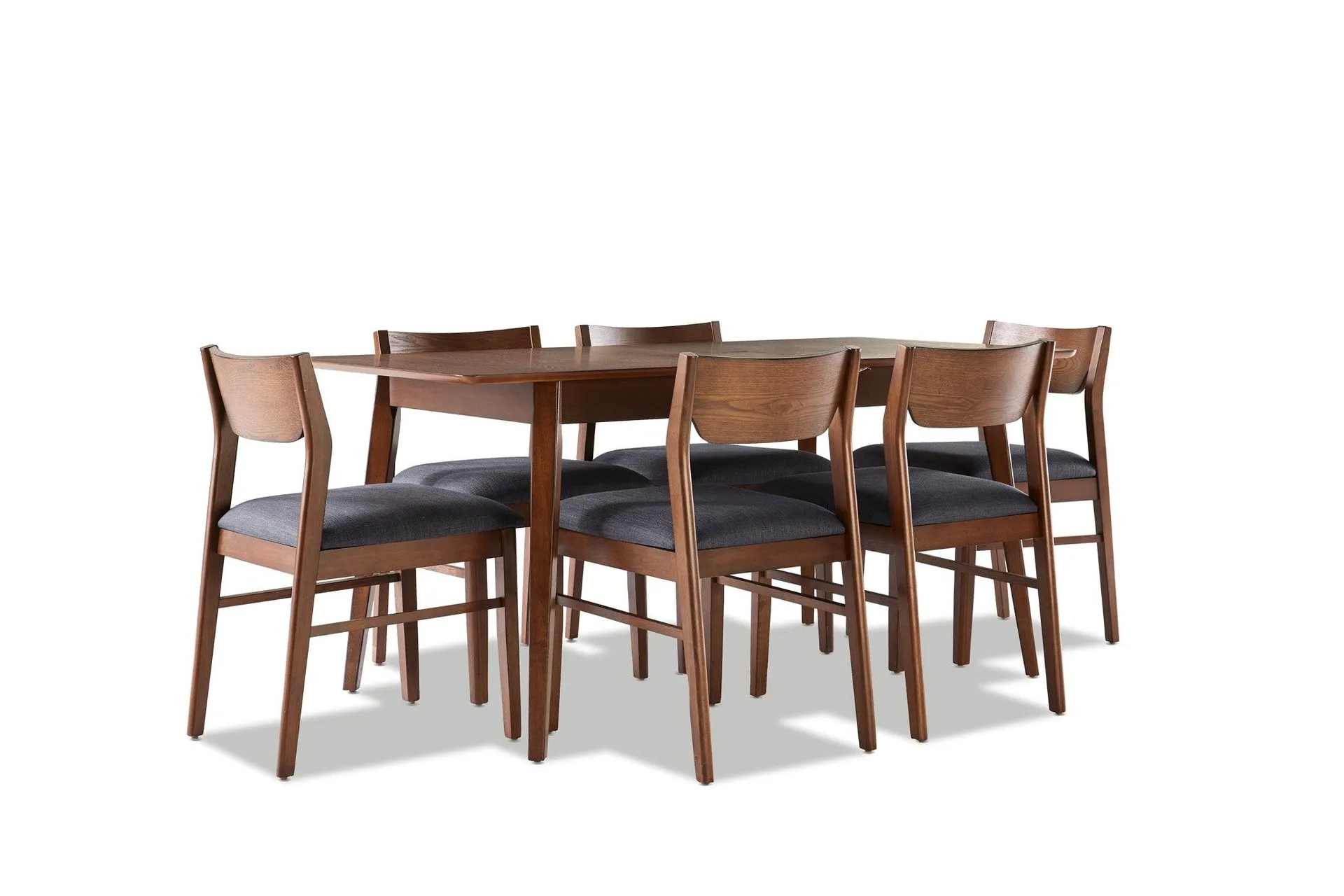 Lenard 7-Piece Extendable Dining Set - Walnut