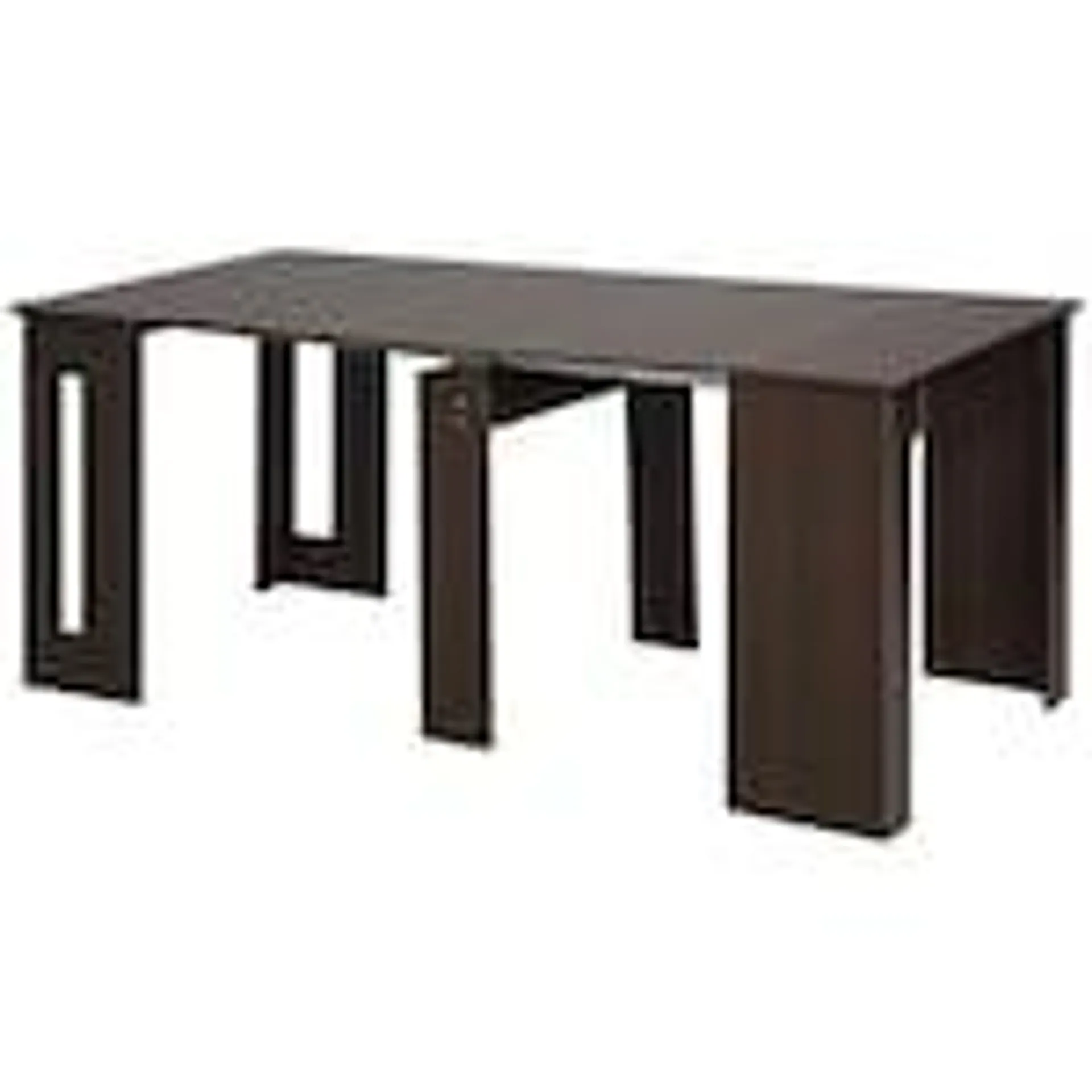 Folding Dining Table, Extendable Kitchen Table for Small Spaces Brown