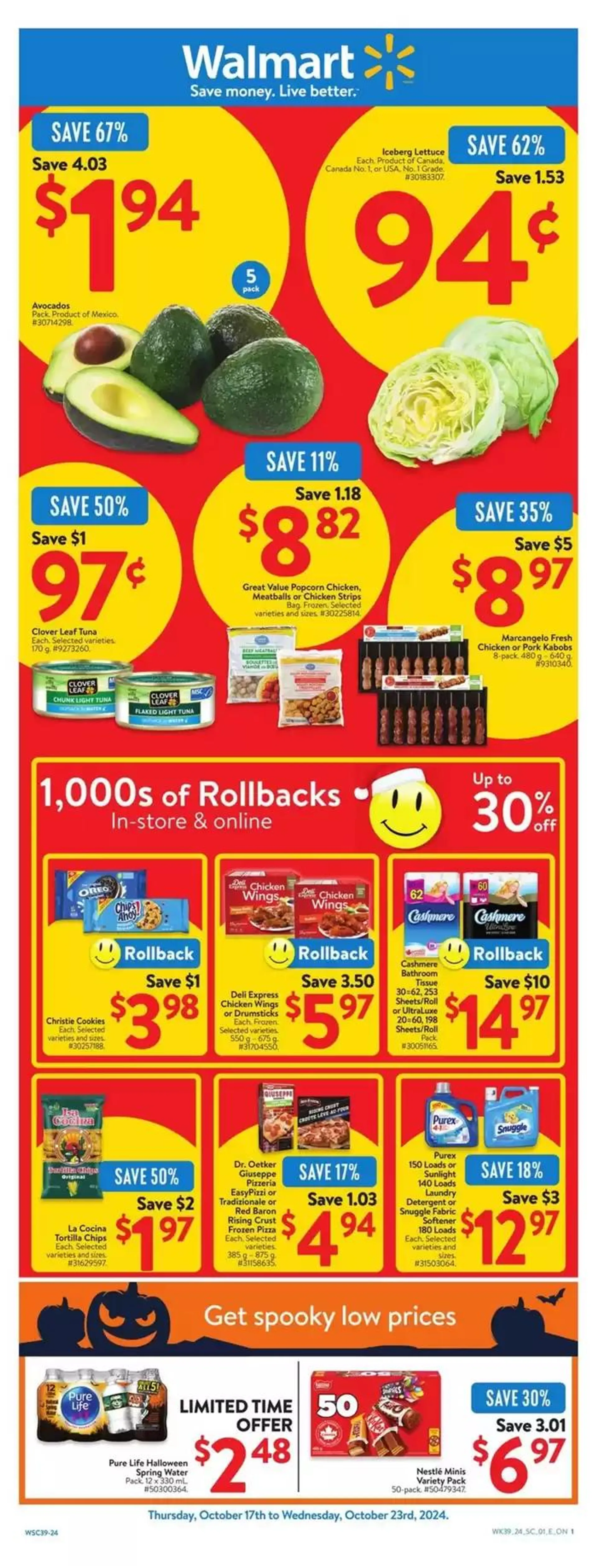 Walmart flyer from October 17 to October 23 2024 - flyer page 1