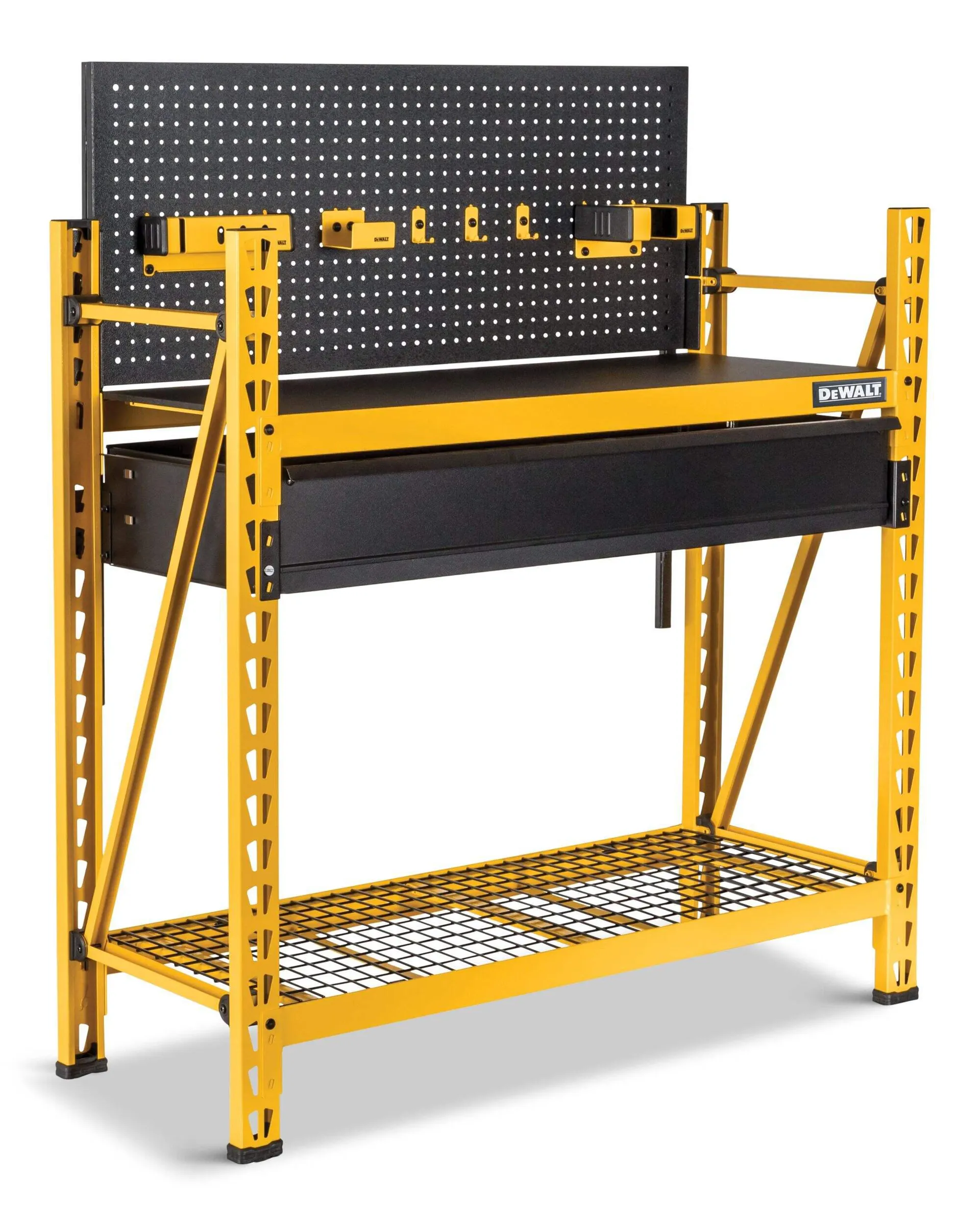 DeWALT 2-Shelf Industrial Storage Rack Workbench, 4-ft