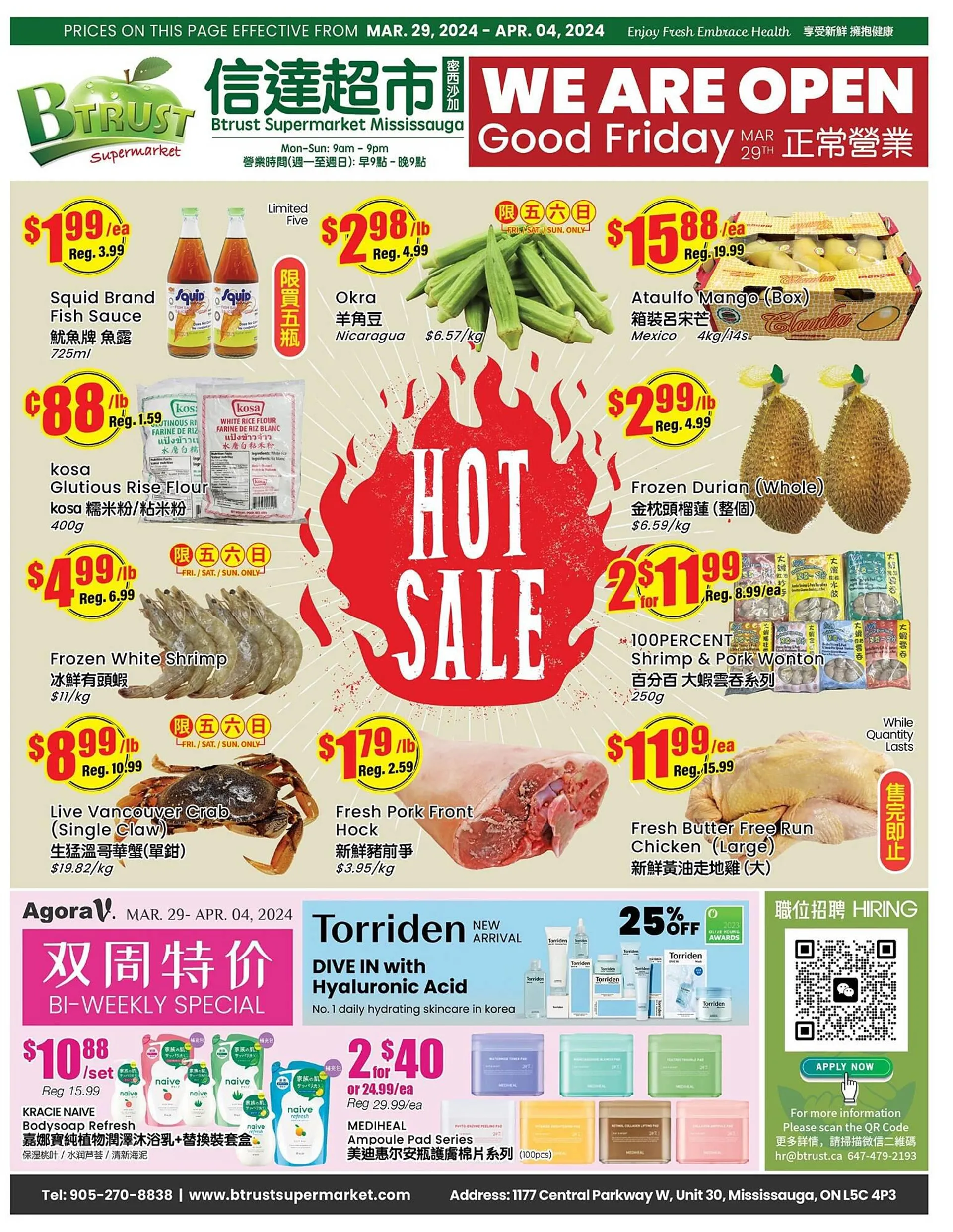 Btrust Supermarket flyer from March 29 to April 4 2024 - flyer page 1
