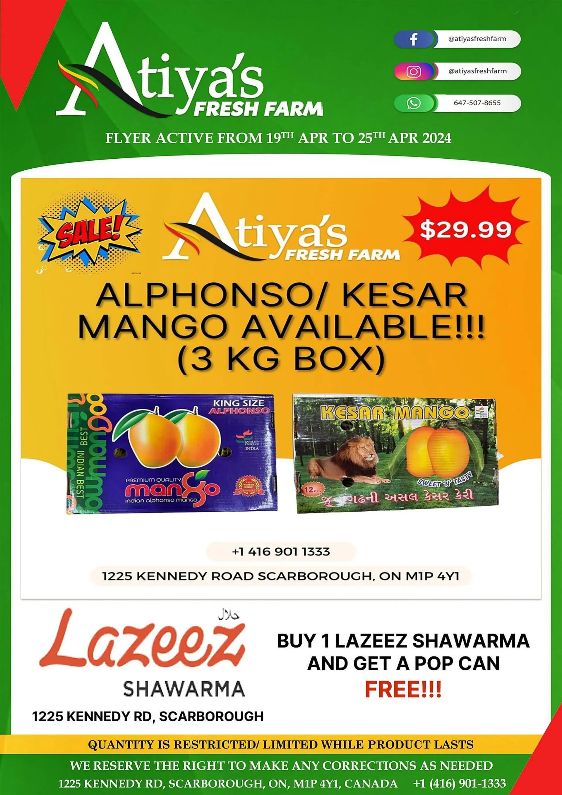 Atiyas Fresh Farm flyer - 1