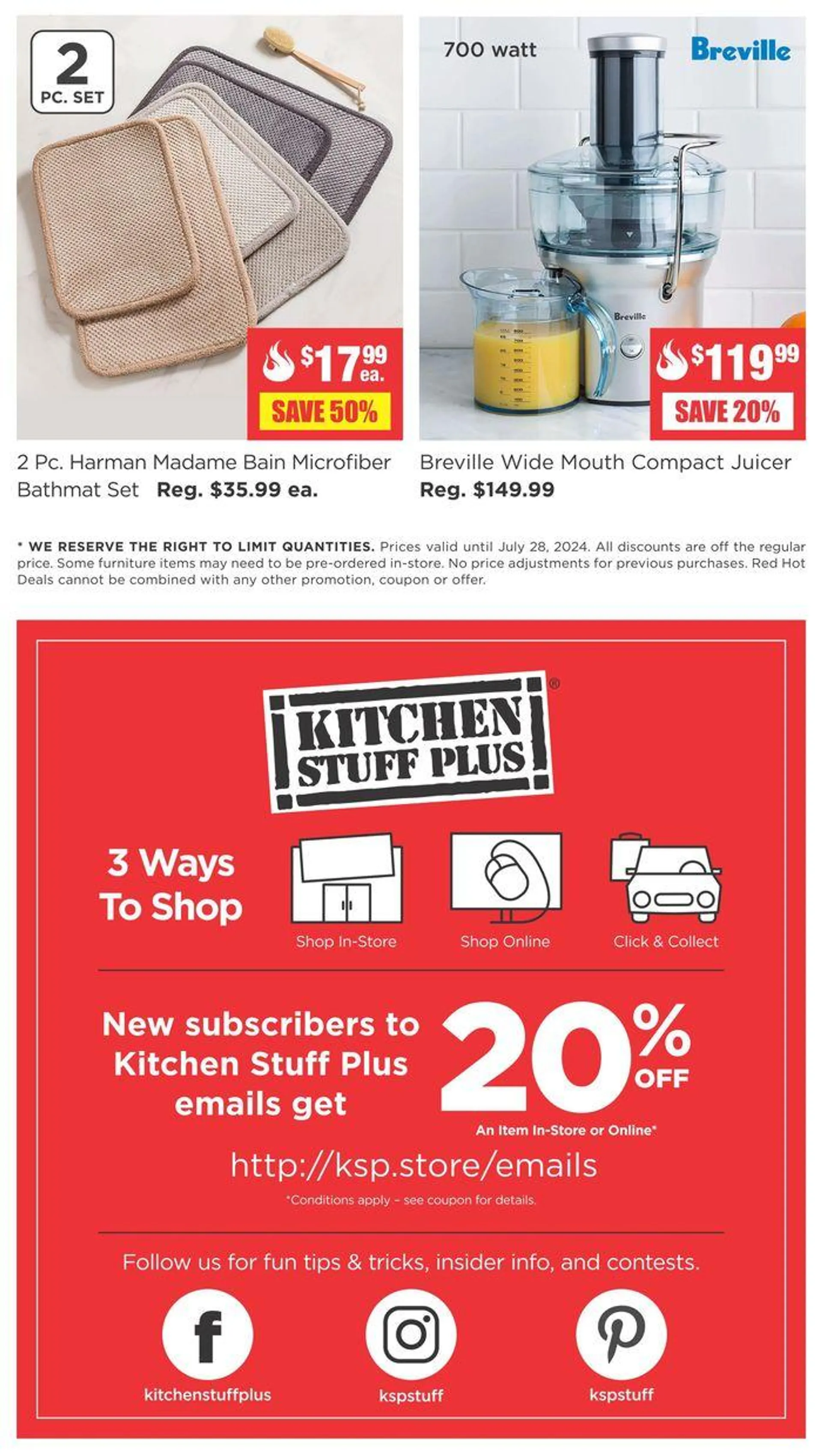 Kitchen Stuff Plus weeky flyer from July 22 to July 28 2024 - flyer page 6