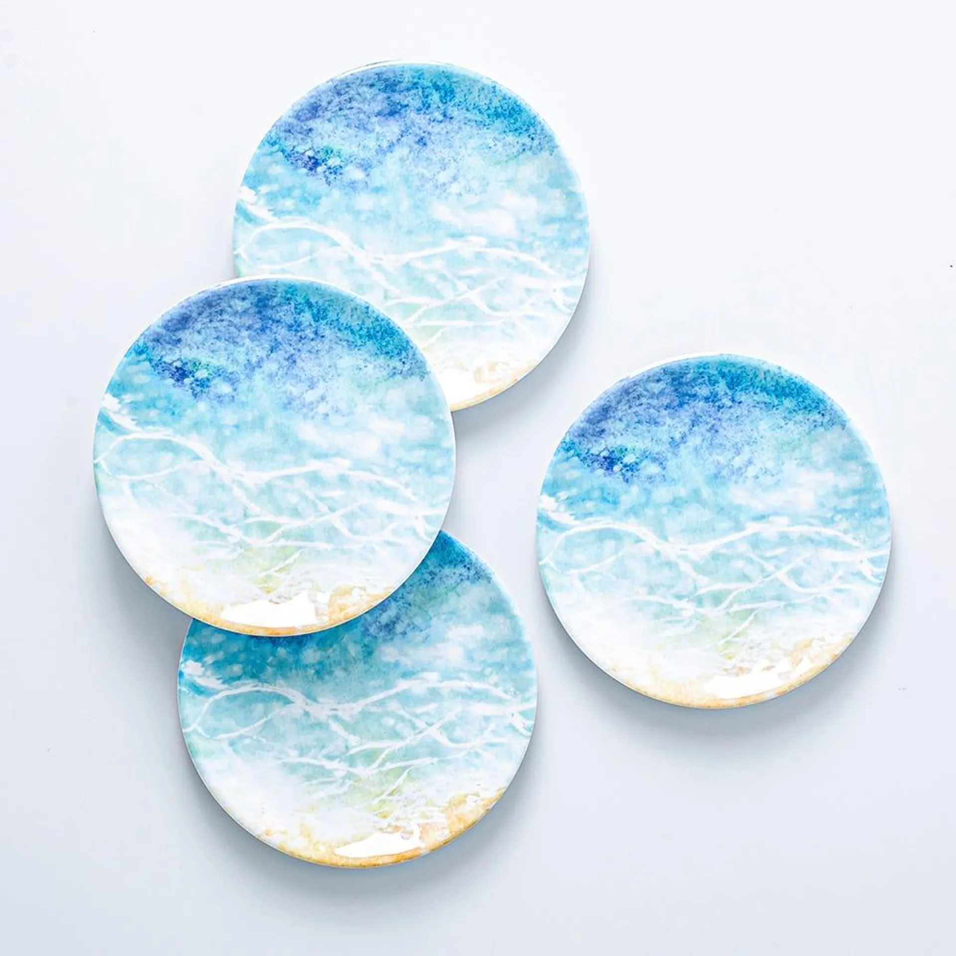 KSP Nibble 'Pacifico' Melamine Tidbit Plate - Set of 4