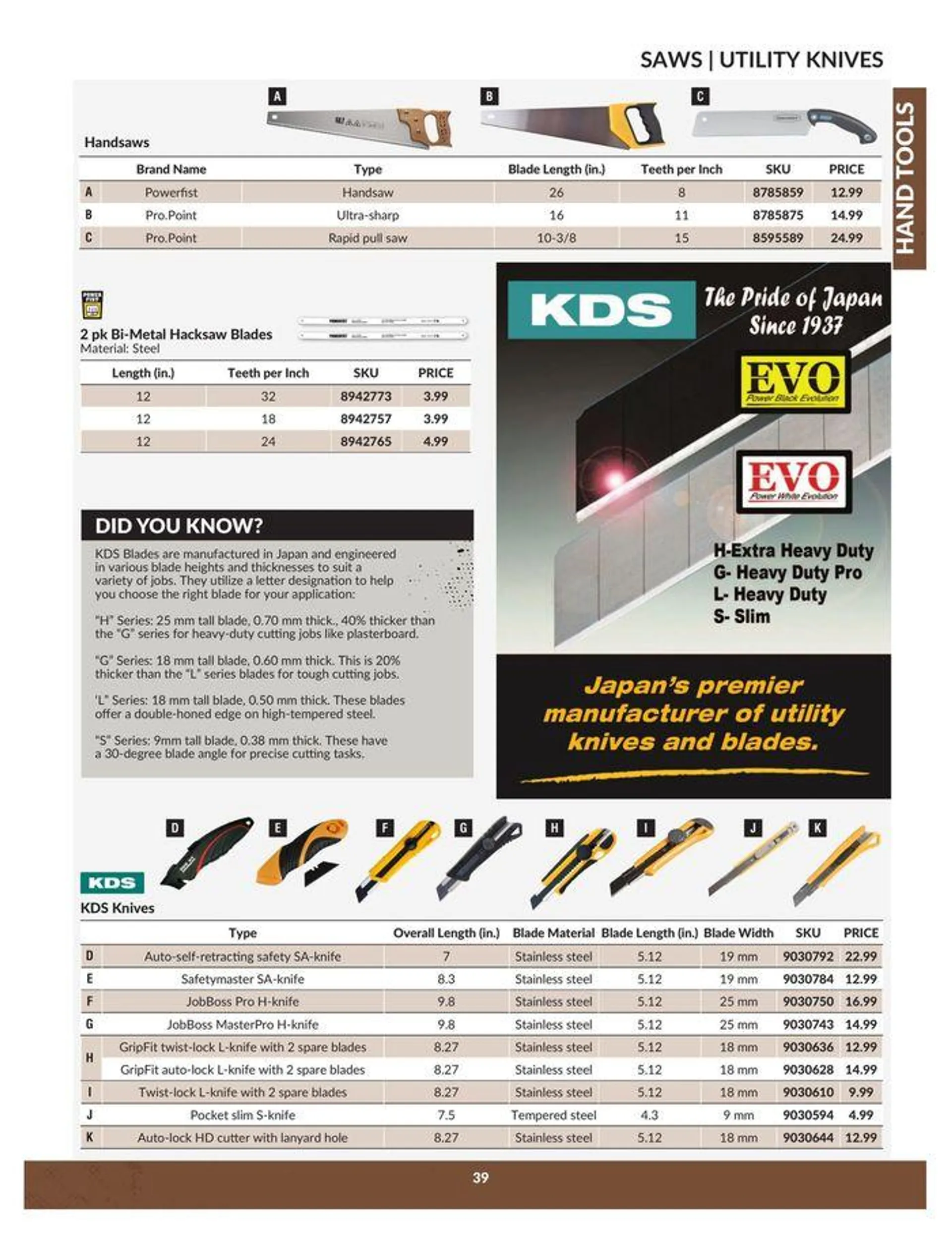 Hand Tools Catalogue from April 23 to April 22 2025 - flyer page 39