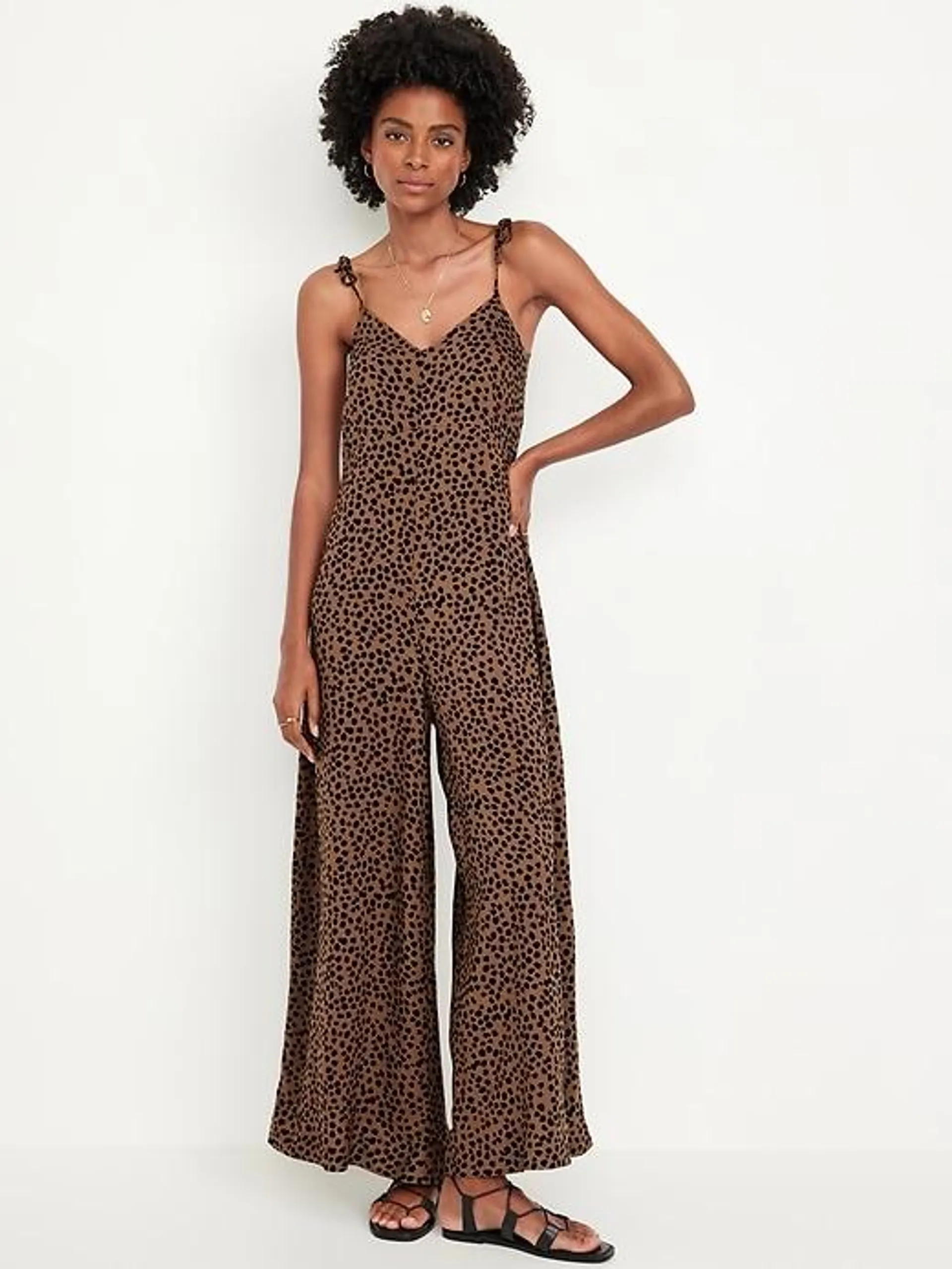 Sleeveless Wide-Leg Jumpsuit