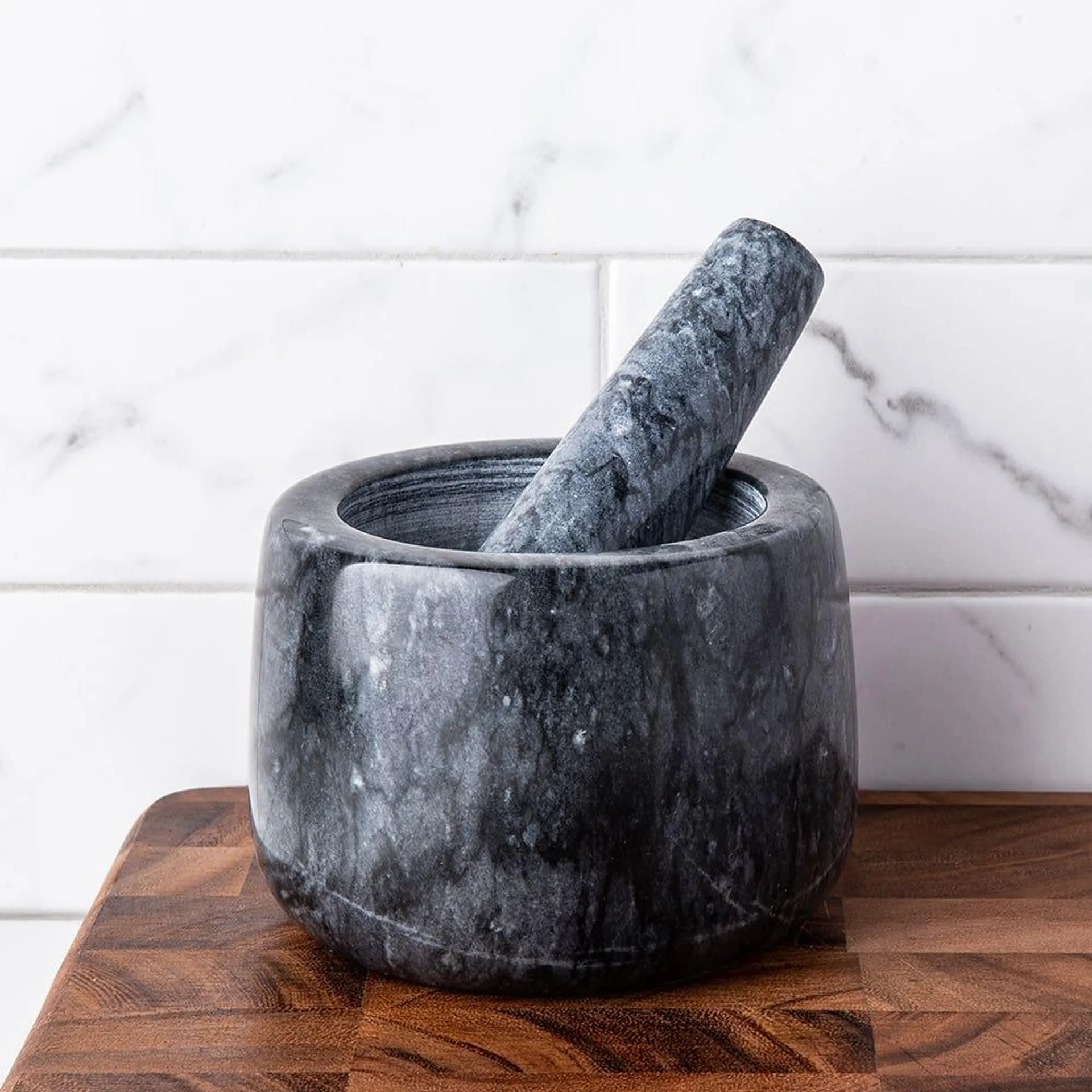 KSP Crush 'Marble' Mortar and Pestle - Large (Dark Grey)