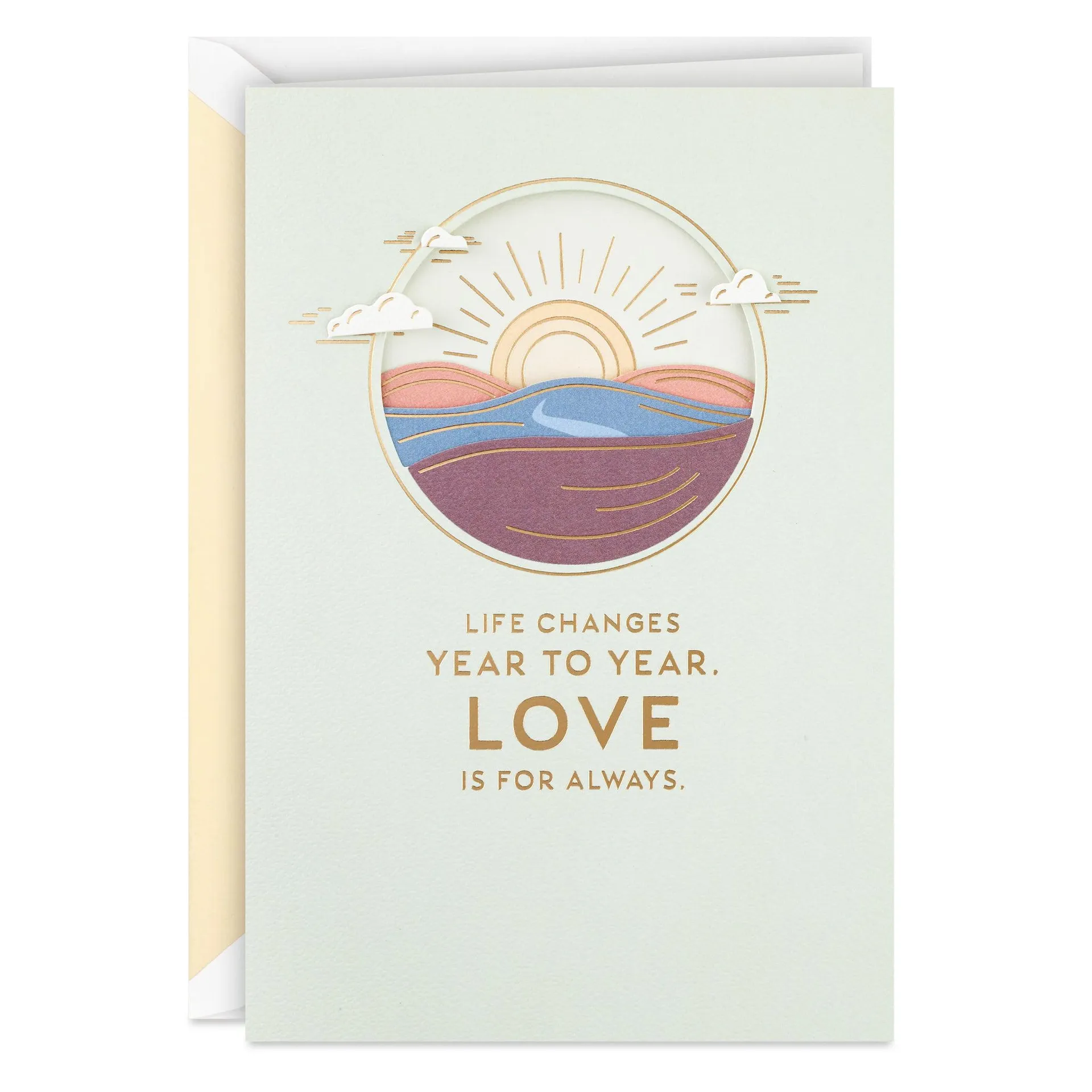 Hallmark Signature Anniversary Card for Husband, Wife, Boyfriend, Girlfriend (Love of My Life)