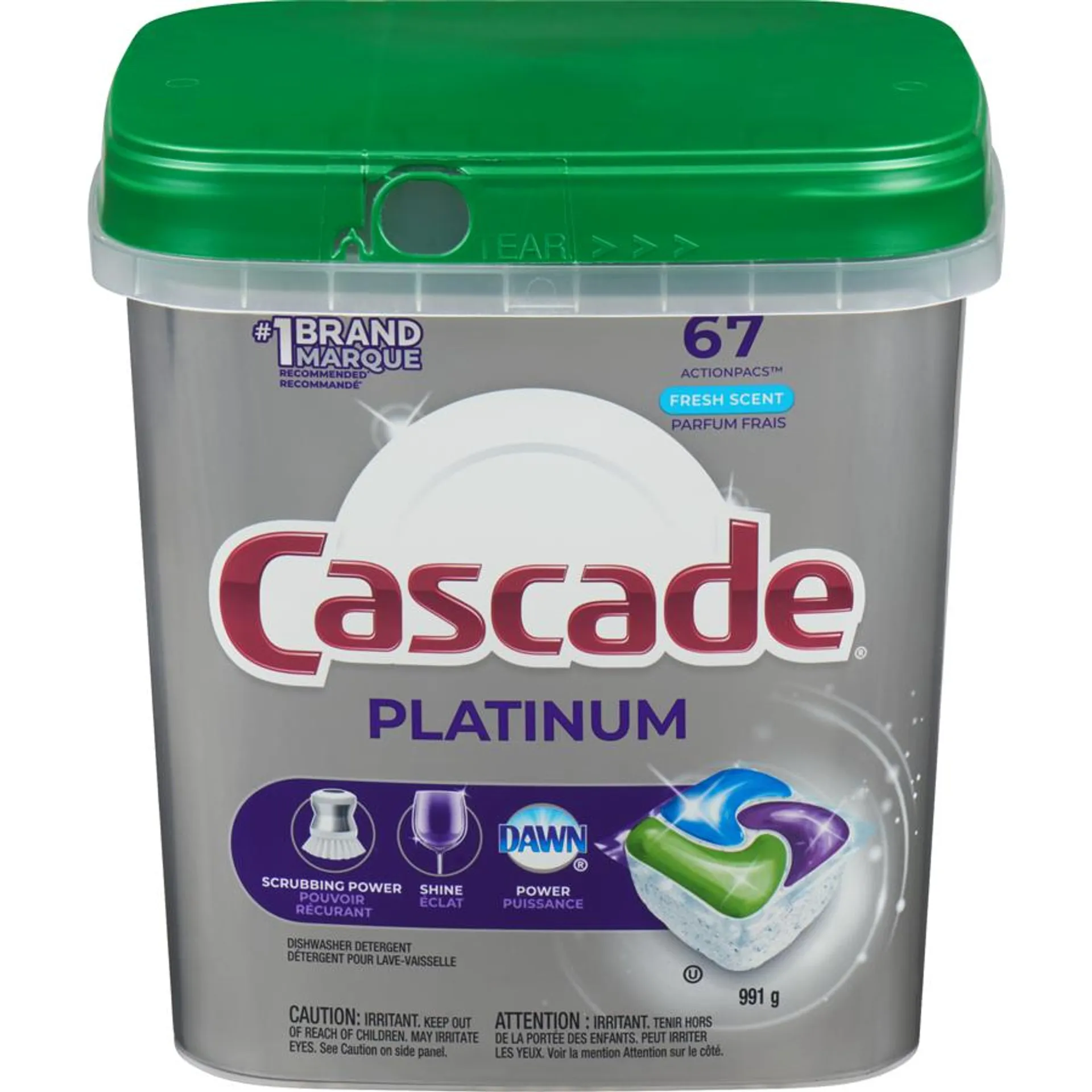 Platinum Dishwasher Detergent, Fresh Scent, 67 Pieces