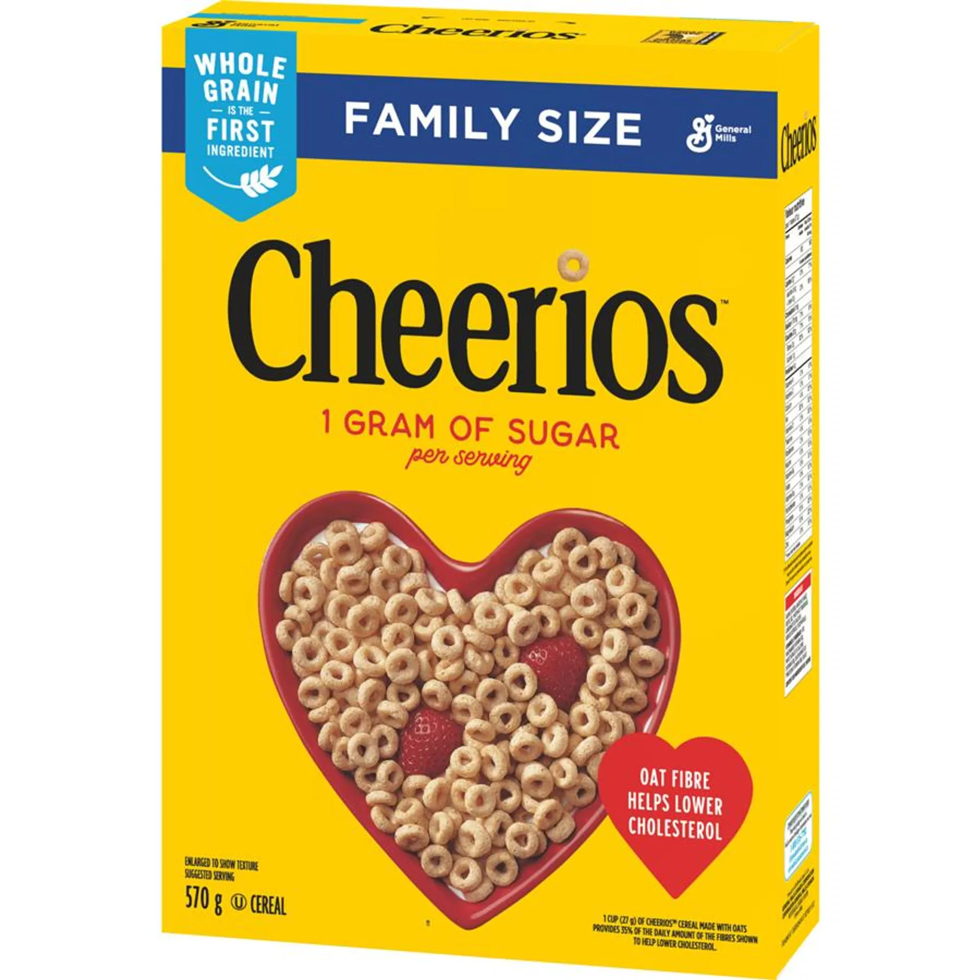 Original Cheerios Breakfast Cereal, Family Size, Whole Grains