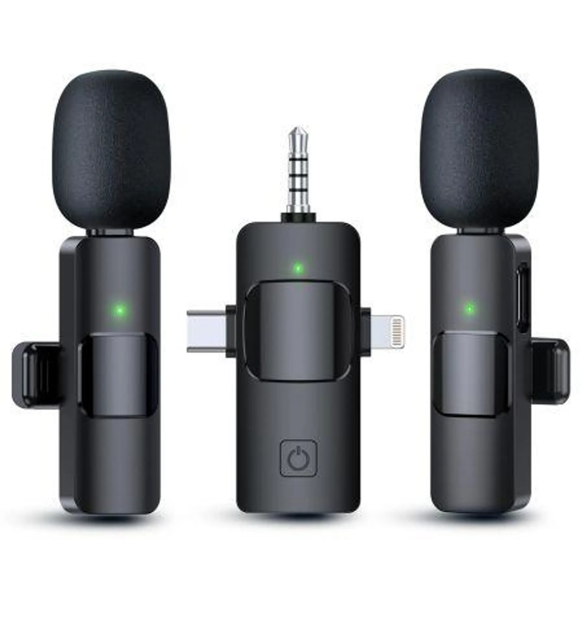 2PC Wireless Lavalier Microphone for Smartphones