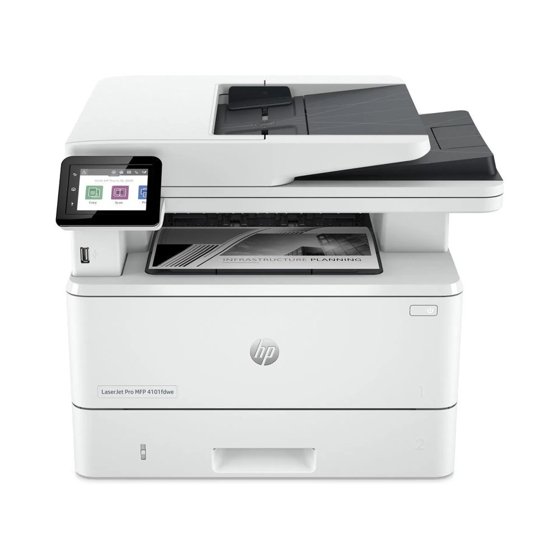 HP LaserJet Pro MFP 4101dwe Wireless Printer with HP+ - White/Black