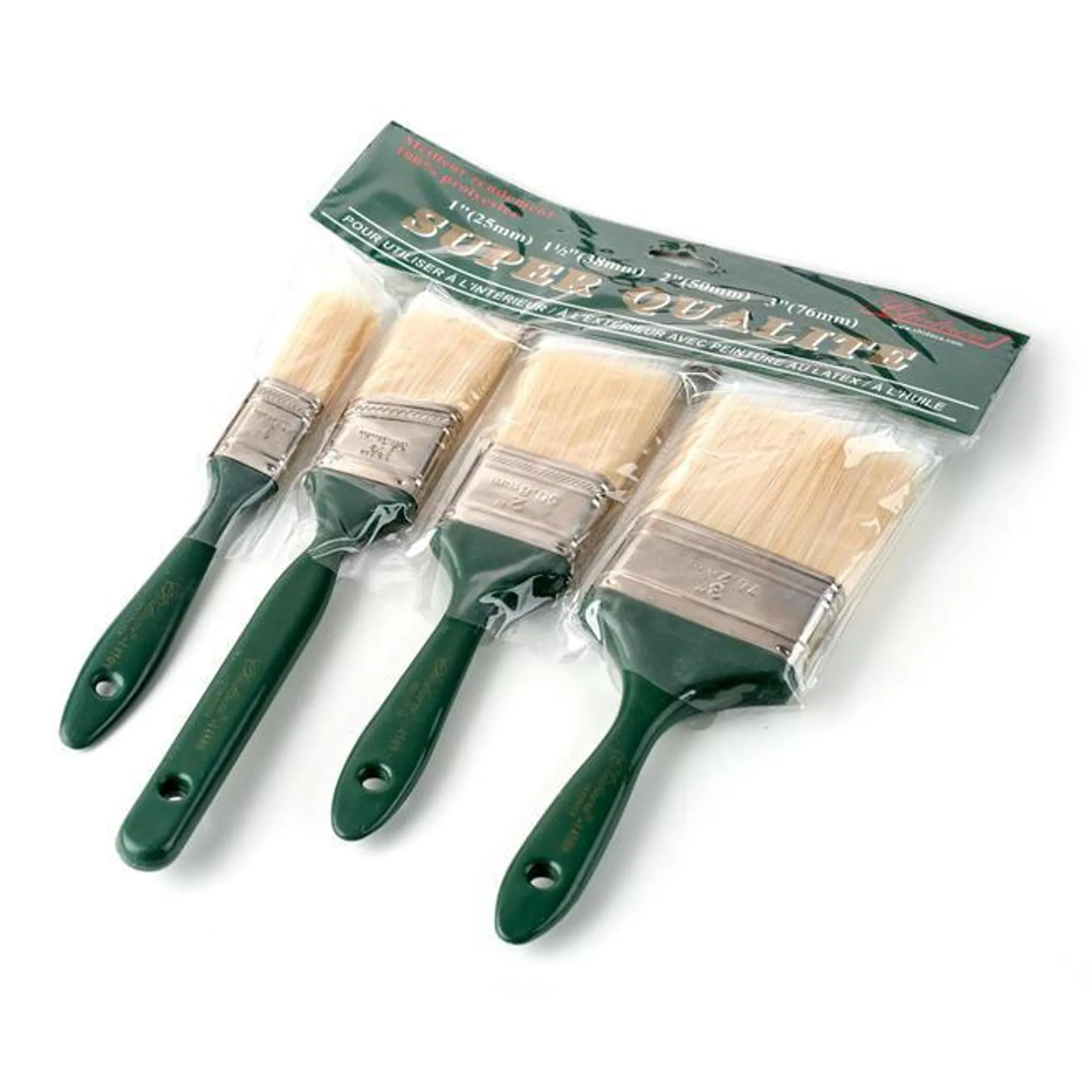 Paint Brushes Set Flat and angular 1",1 1/2",2",3"