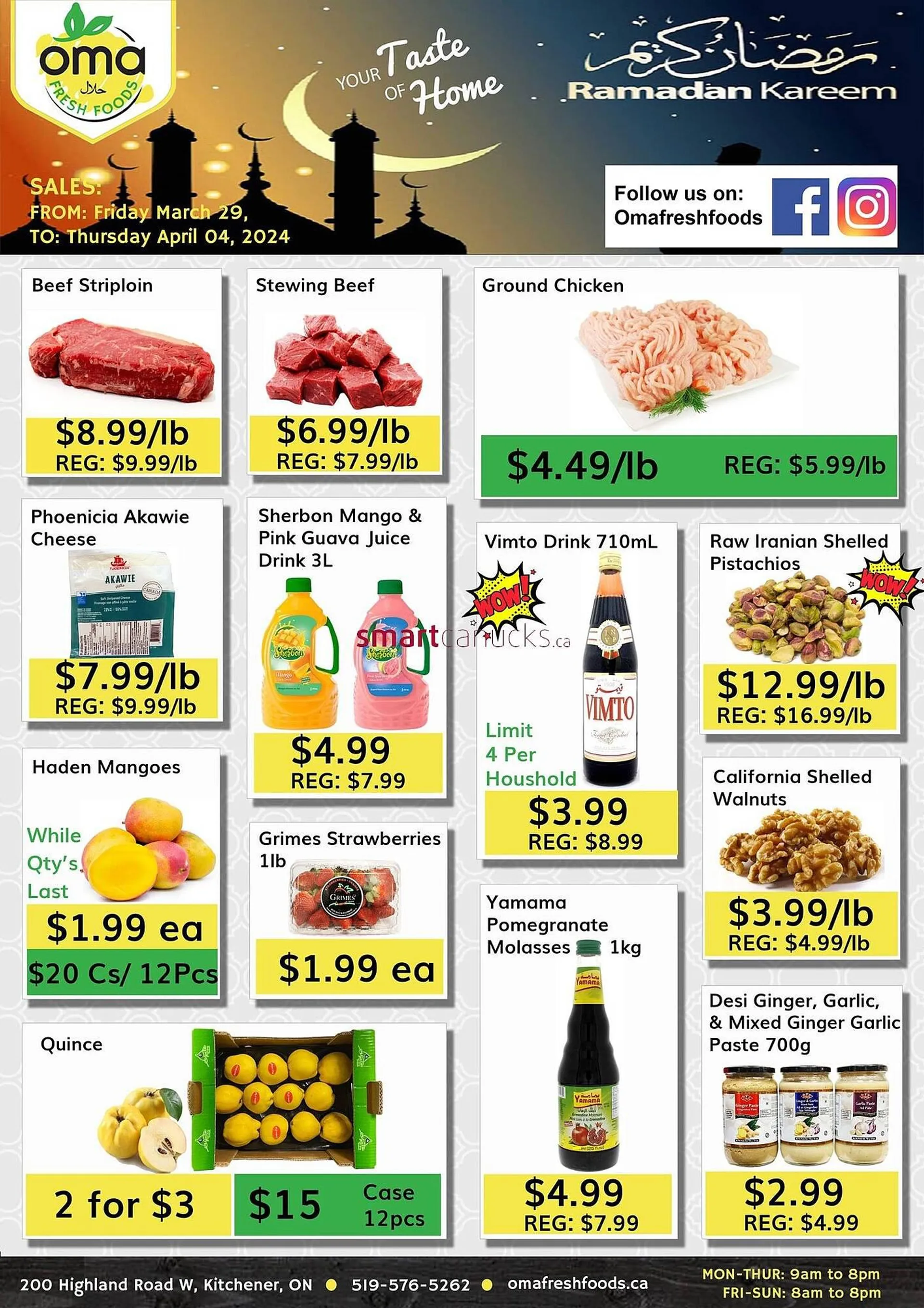 Oma Fresh Foods flyer from March 29 to April 4 2024 - flyer page 1