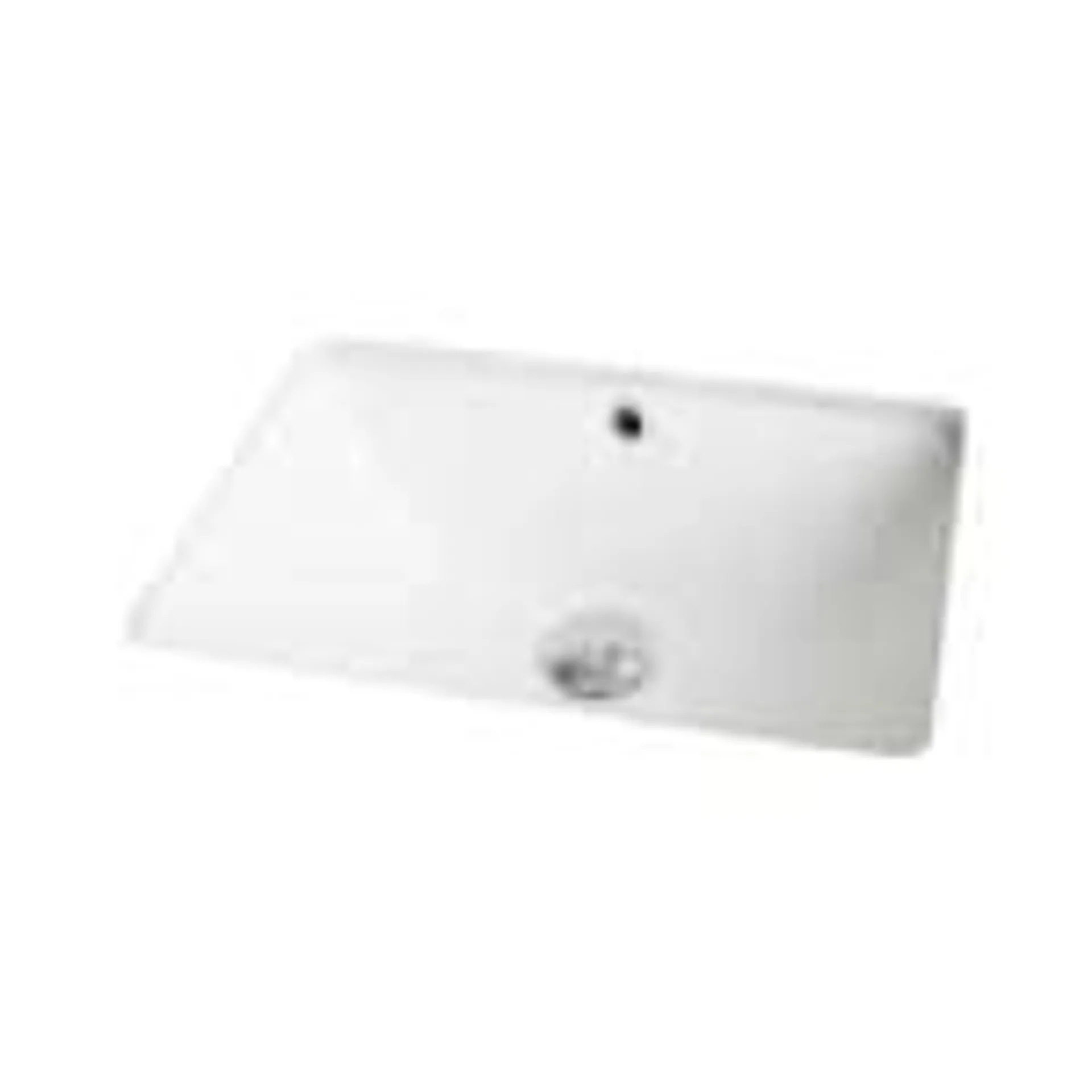 19-inch W x 14-inch D Rectangular Undermount Sink in White with Glaze Finish in Chrome