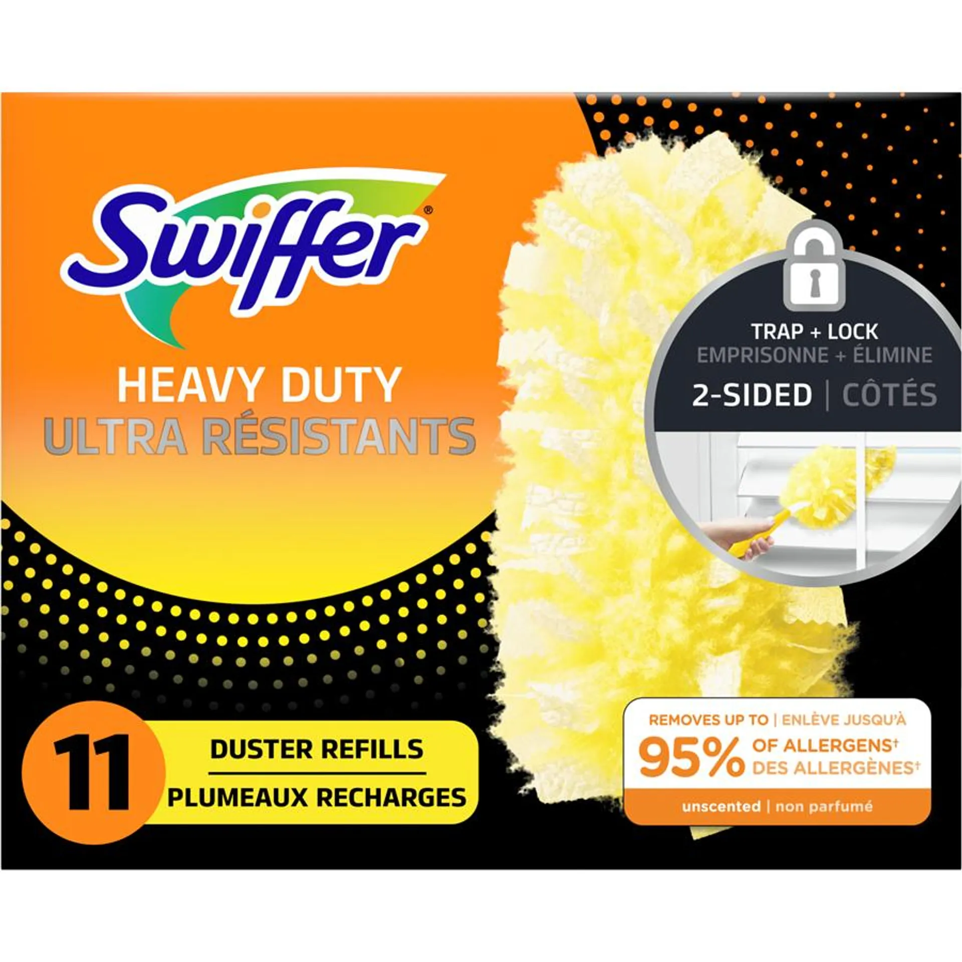 Dusters Heavy Duty Multi-Surface Duster Refills for Cleaning, Unscented, 11 Count