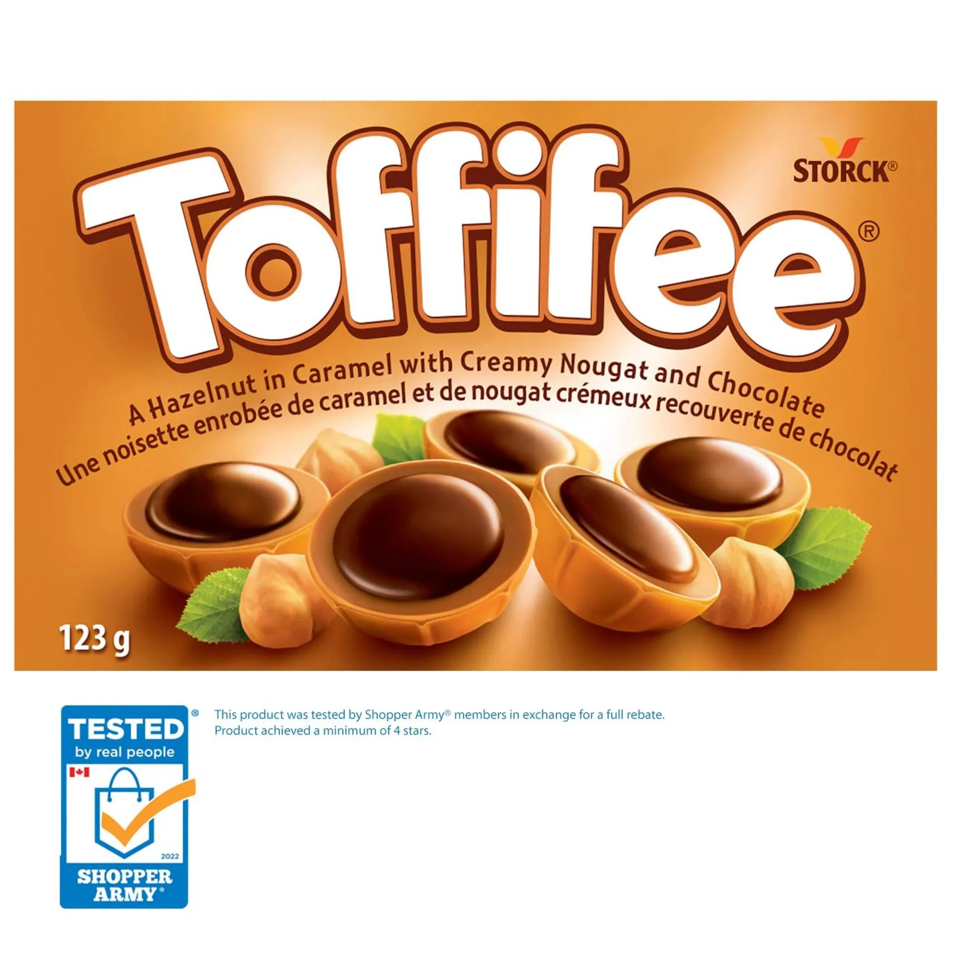 Toffifee Hazelnut Caramel Chocolate Candy, 123-g