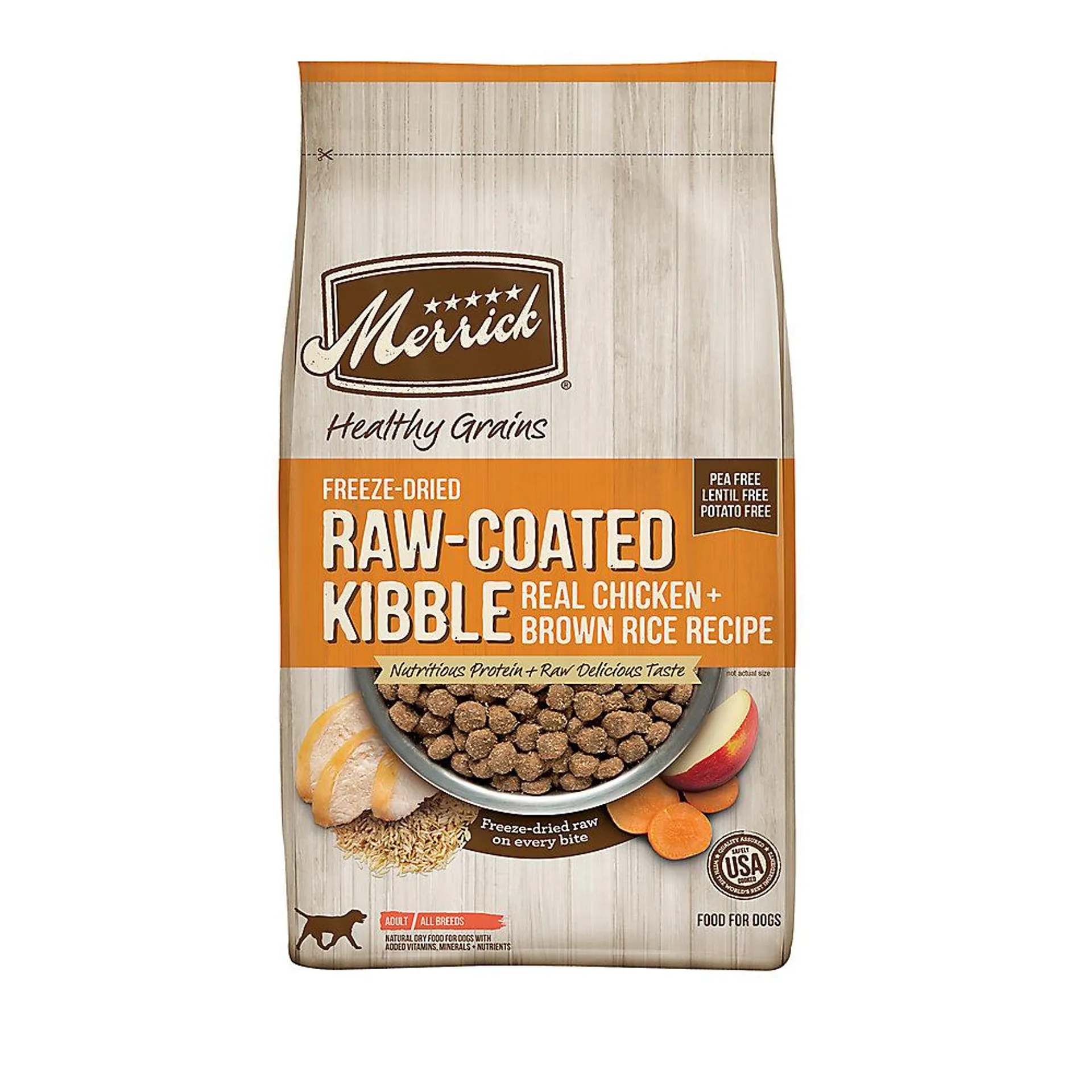 Merrick® Healthy Grains Raw Coated Adult Dry Dog Food - Chicken, Carrageenan Free, Corn Free