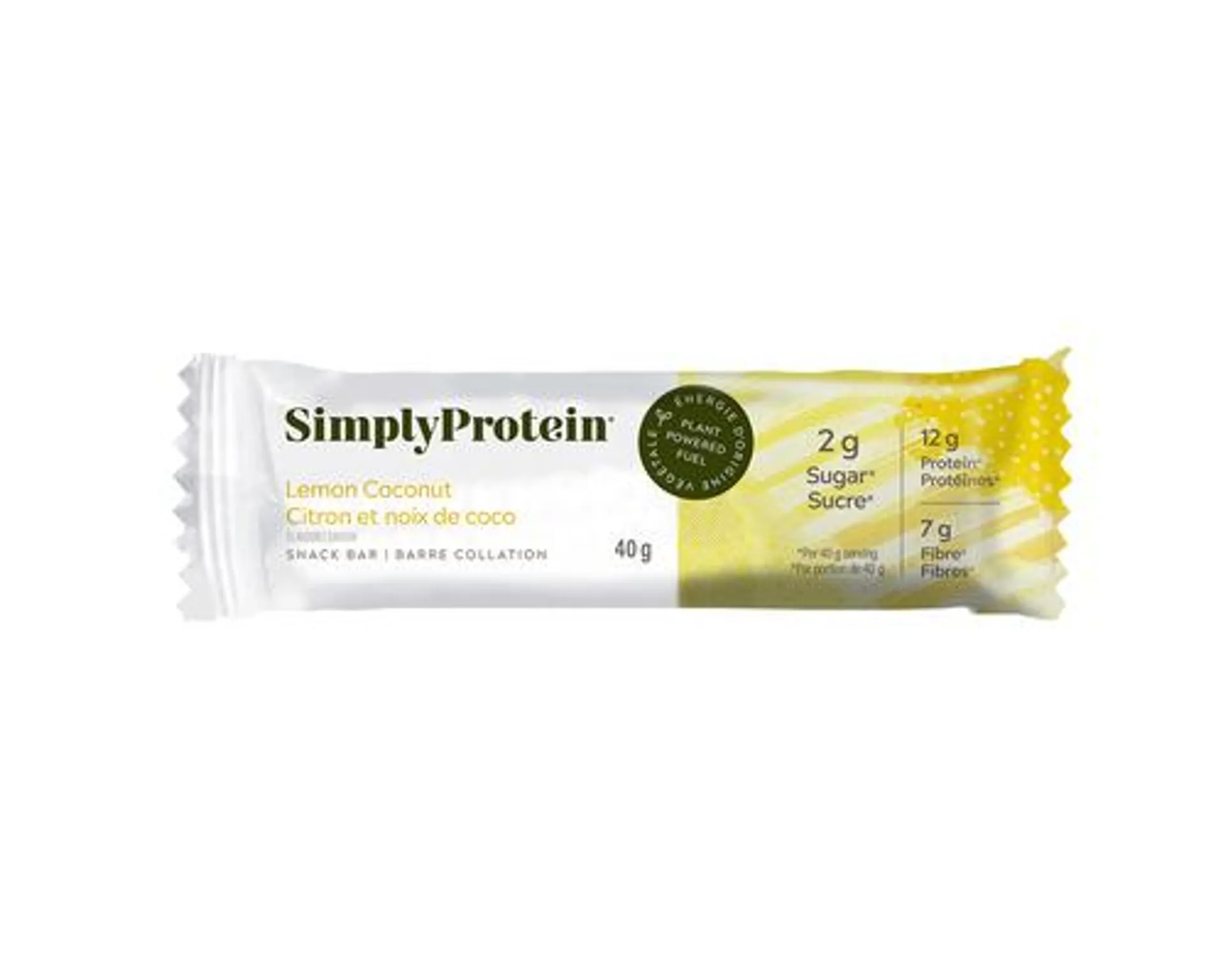 Simply Protein Plant Based Bar Lemon Coconut 40g X 12