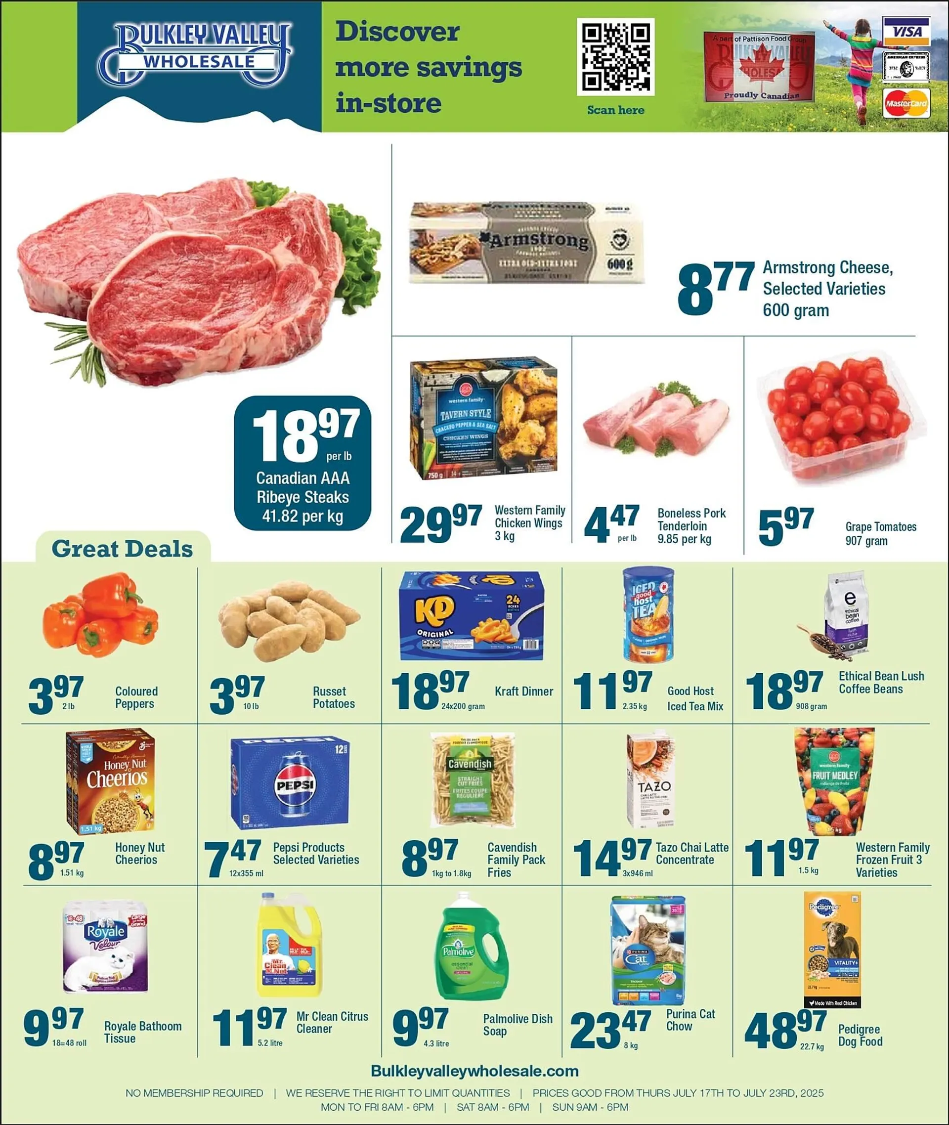 Bulkley Valley Wholesale flyer from July 17 to July 23 2025 - flyer page 1