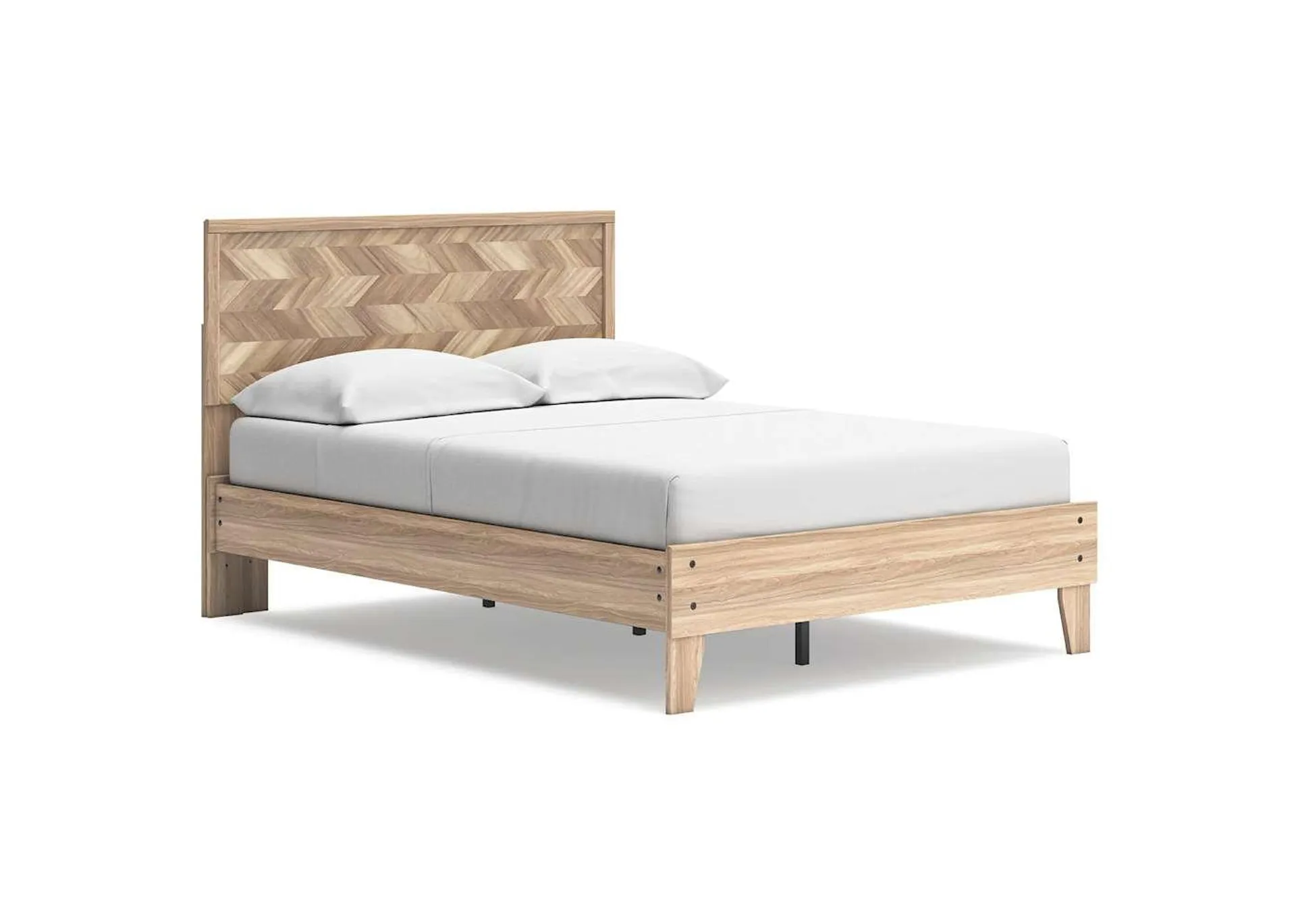 Battelle Full Platform Bed - Tan