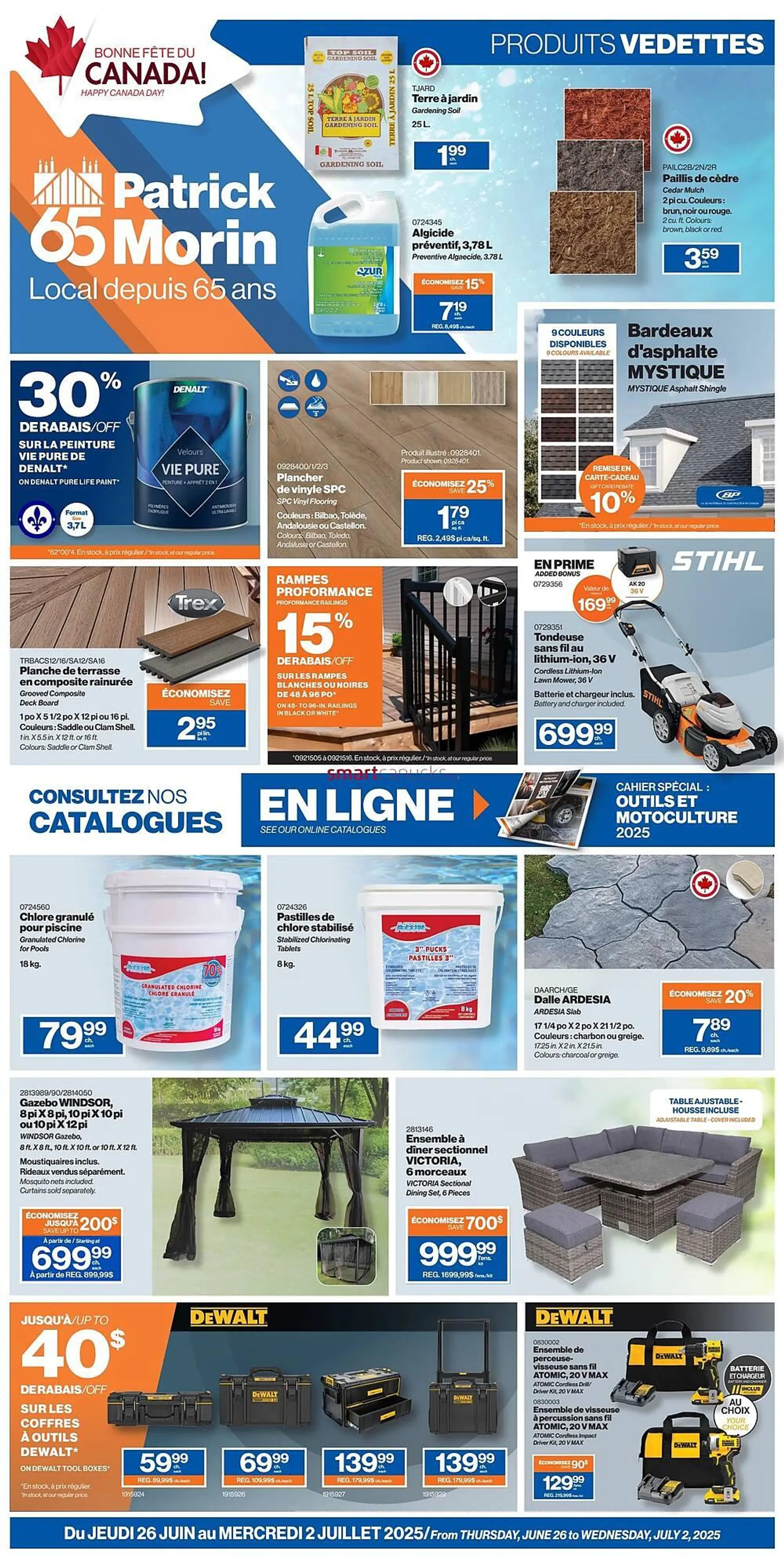 Patrick Morin flyer from June 26 to July 2 2025 - flyer page 1