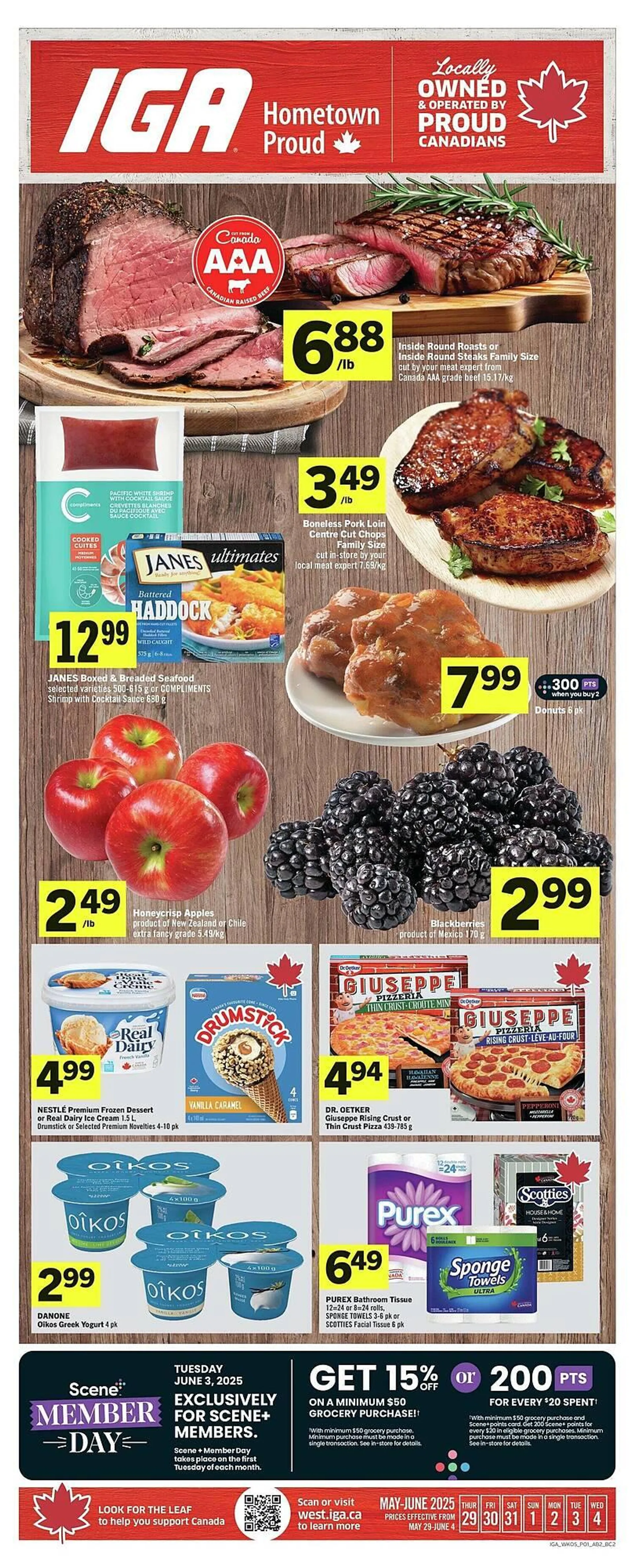 IGA flyer from May 30 to June 9 2025 - flyer page 1