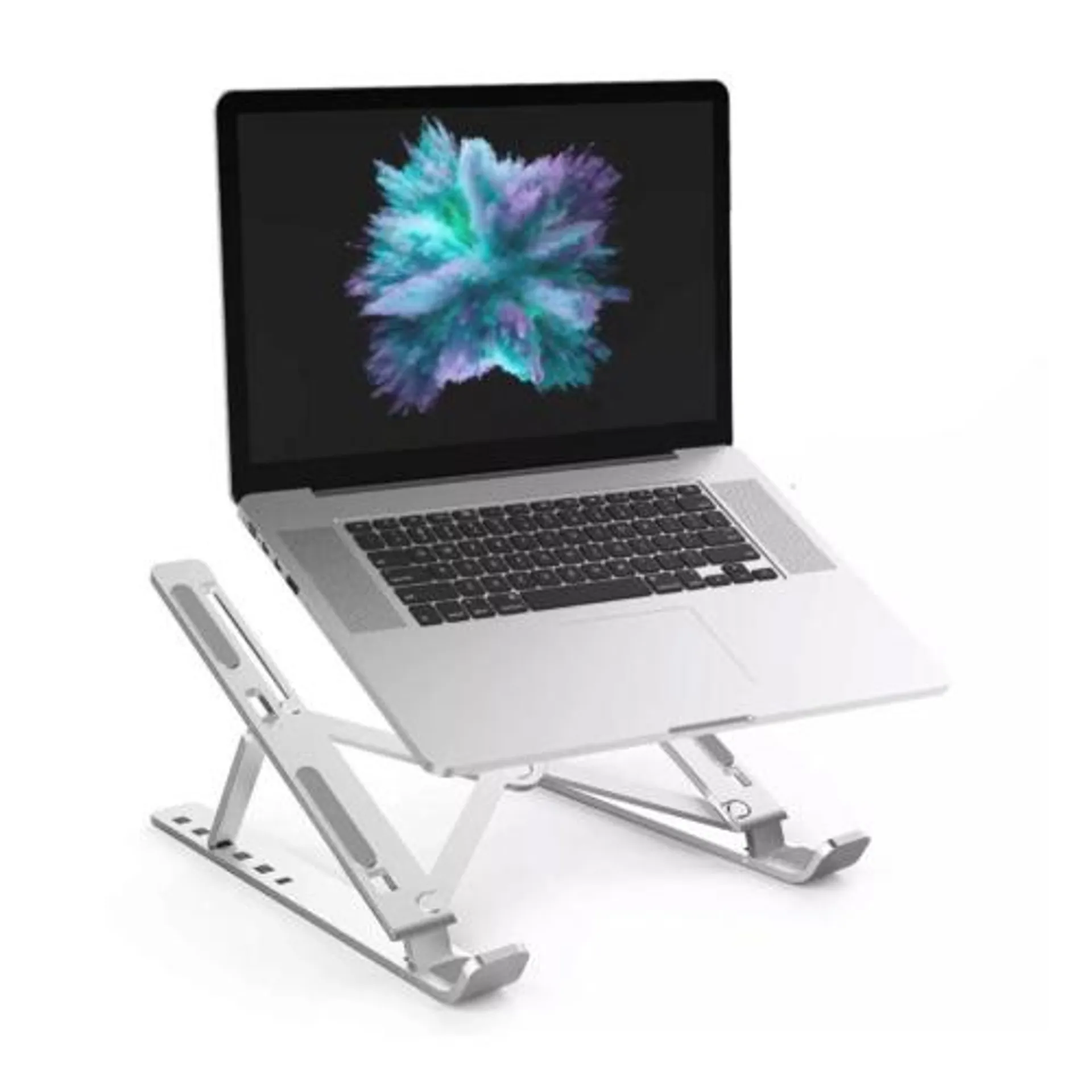 Aluminum Foldable Portable Adjustment Desktop Laptop Holder Riser Stand - PrimeCables®